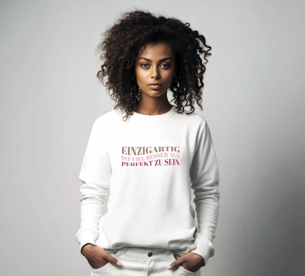 Único es mucho mejor que perfecto. Motivación. sudadera de CalliLetters