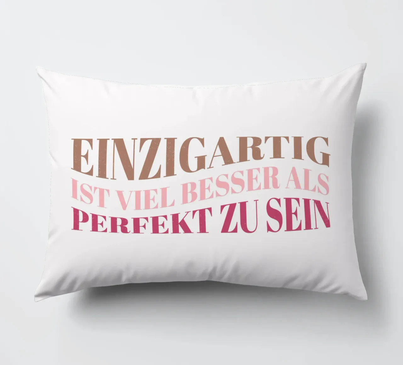 Unique is much better than perfect. Motivation. decorative cushion by CalliLetters