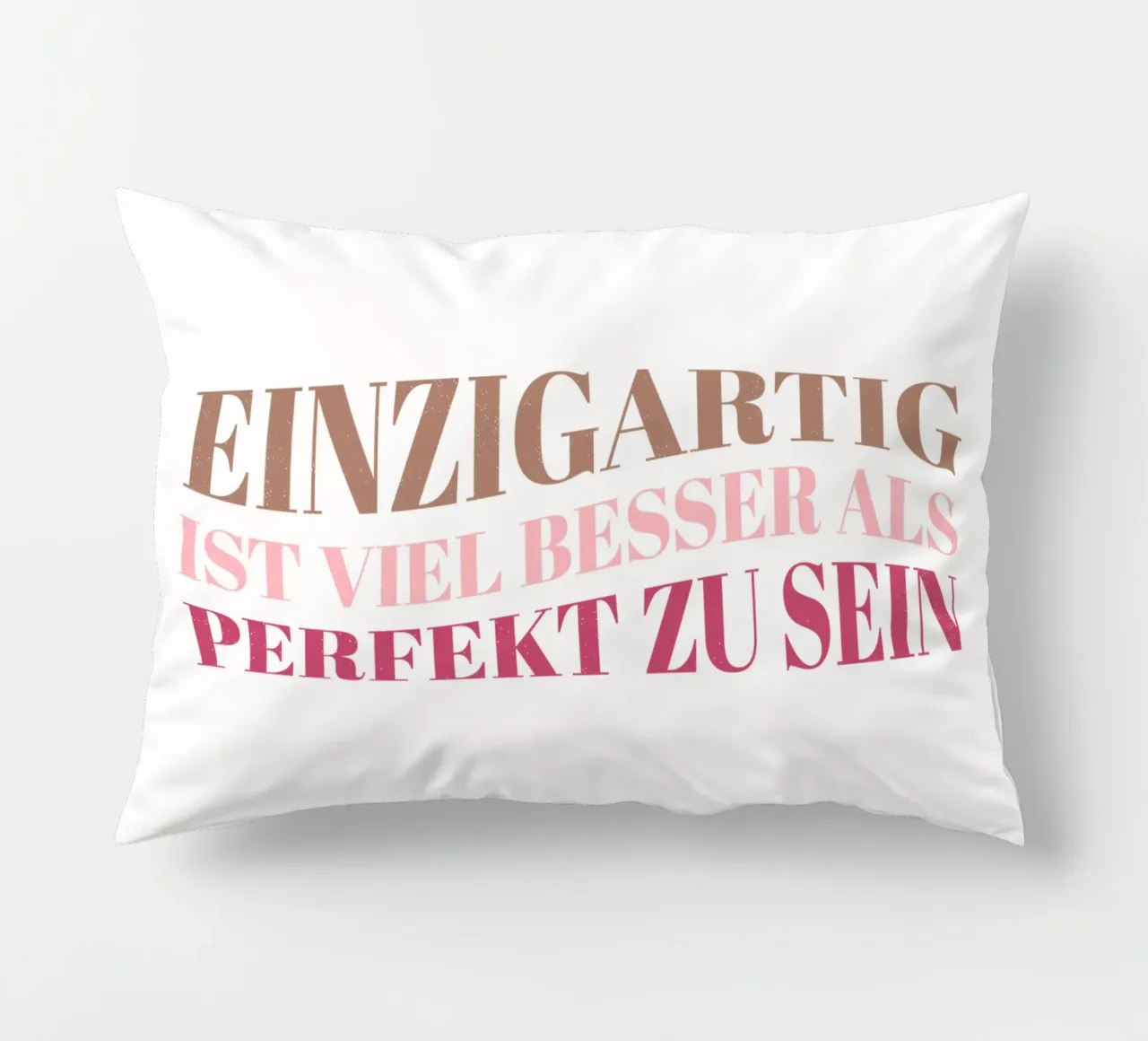 Unique is much better than perfect. Motivation. decorative cushion by CalliLetters