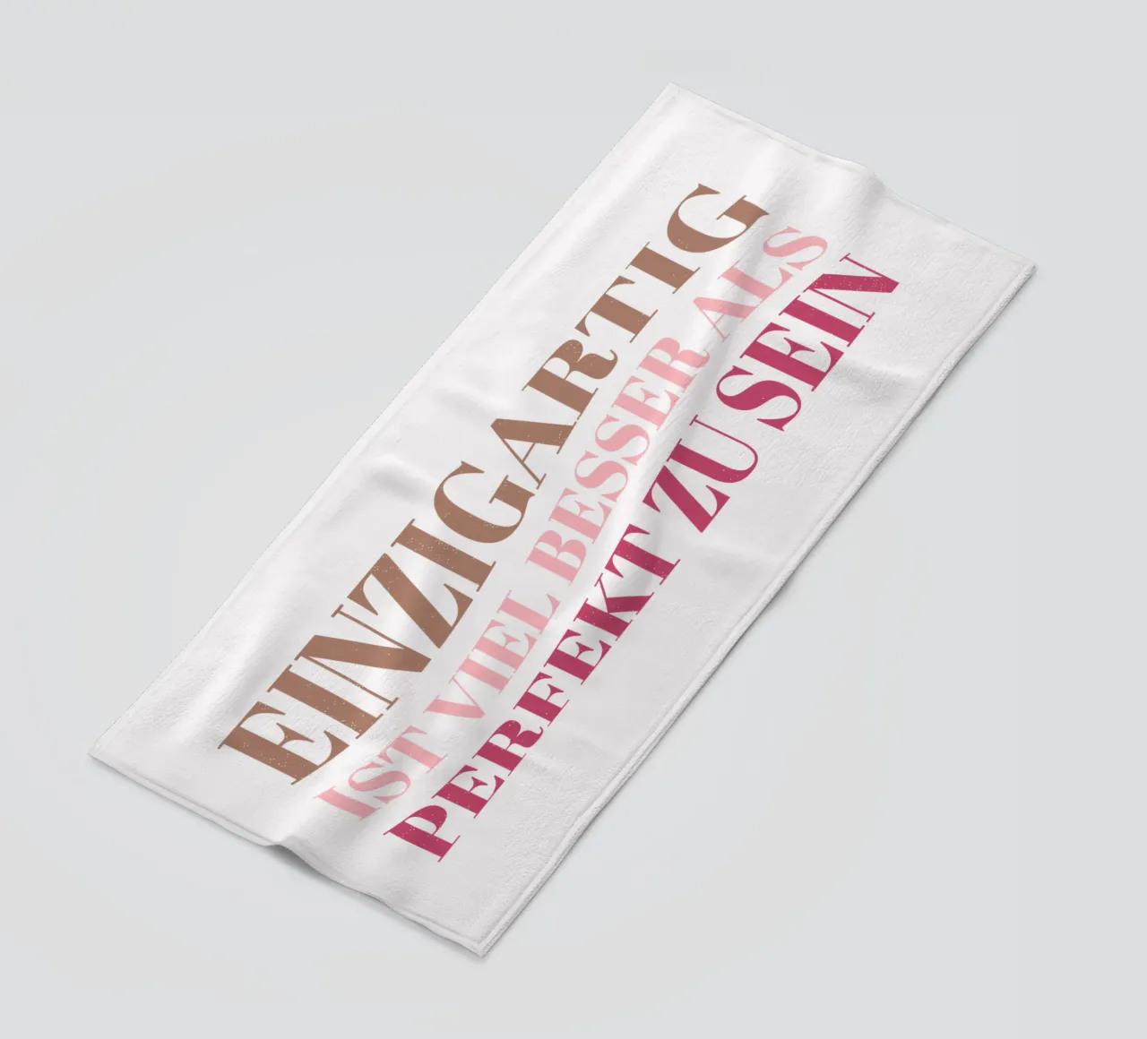 Unique is much better than perfect. Motivation. beach towel by CalliLetters