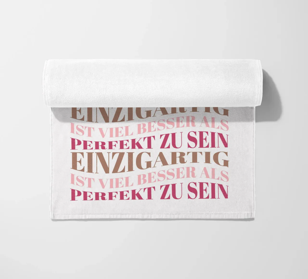 Unique is much better than perfect. Motivation. beach towel by CalliLetters