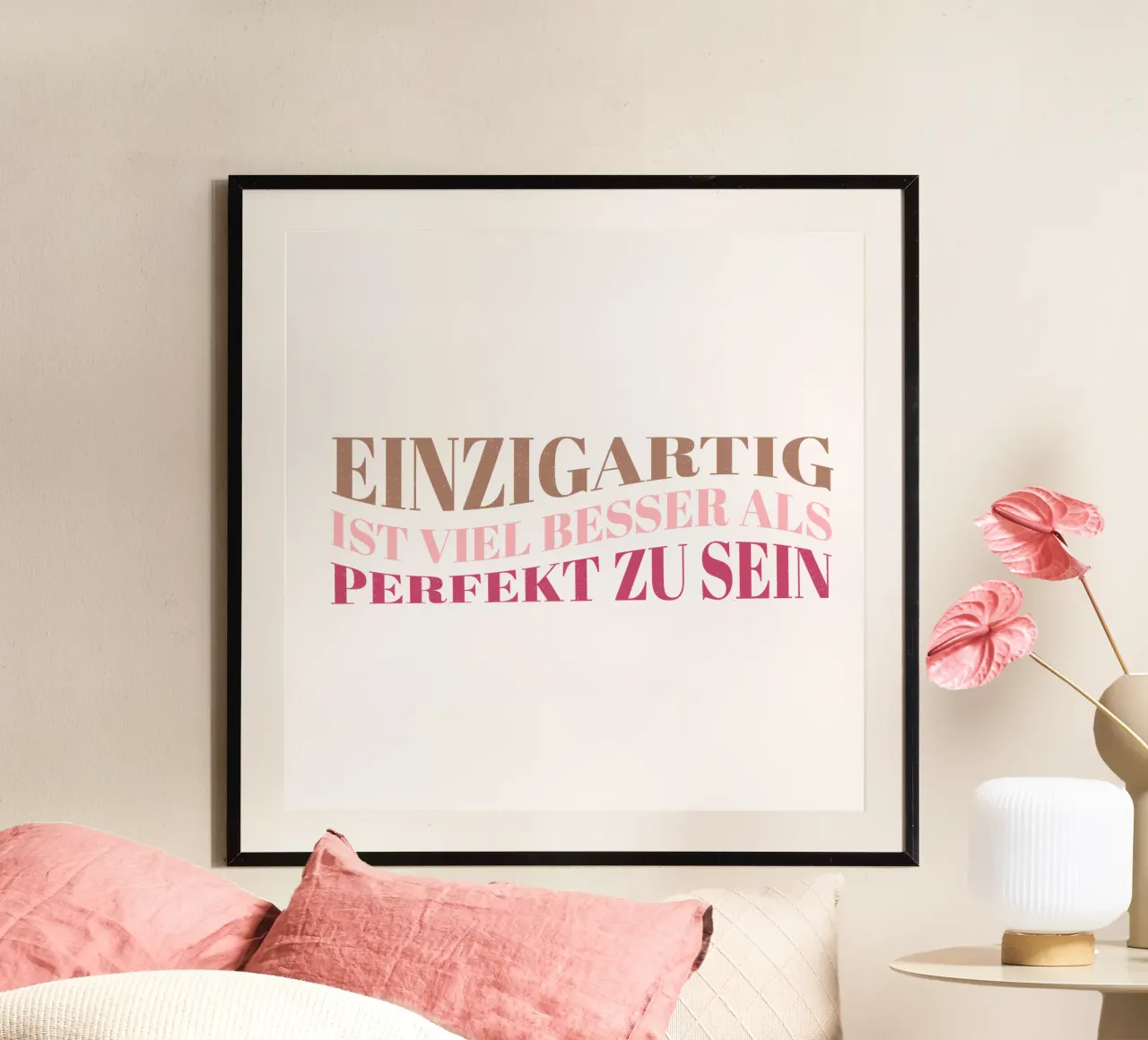 Unico è molto meglio di perfetto. Motivazione. poster da CalliLetters