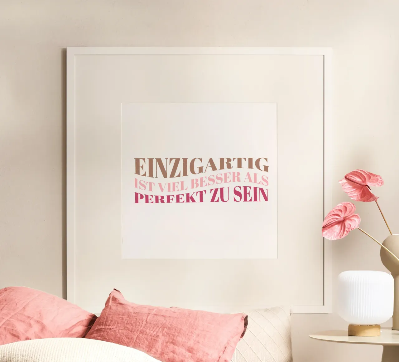 Unico è molto meglio di perfetto. Motivazione. poster da CalliLetters