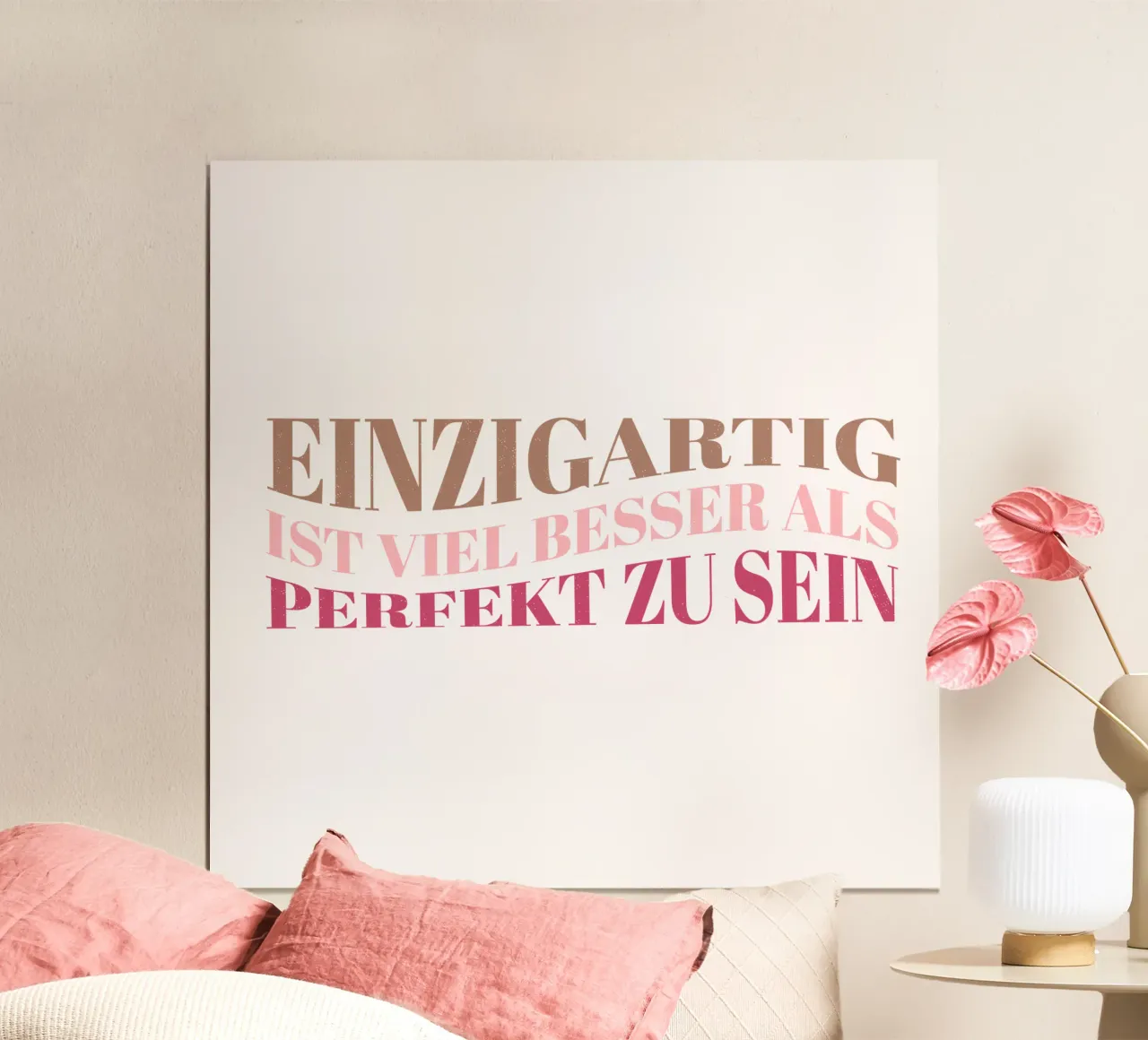 Unico è molto meglio di perfetto. Motivazione. poster da CalliLetters