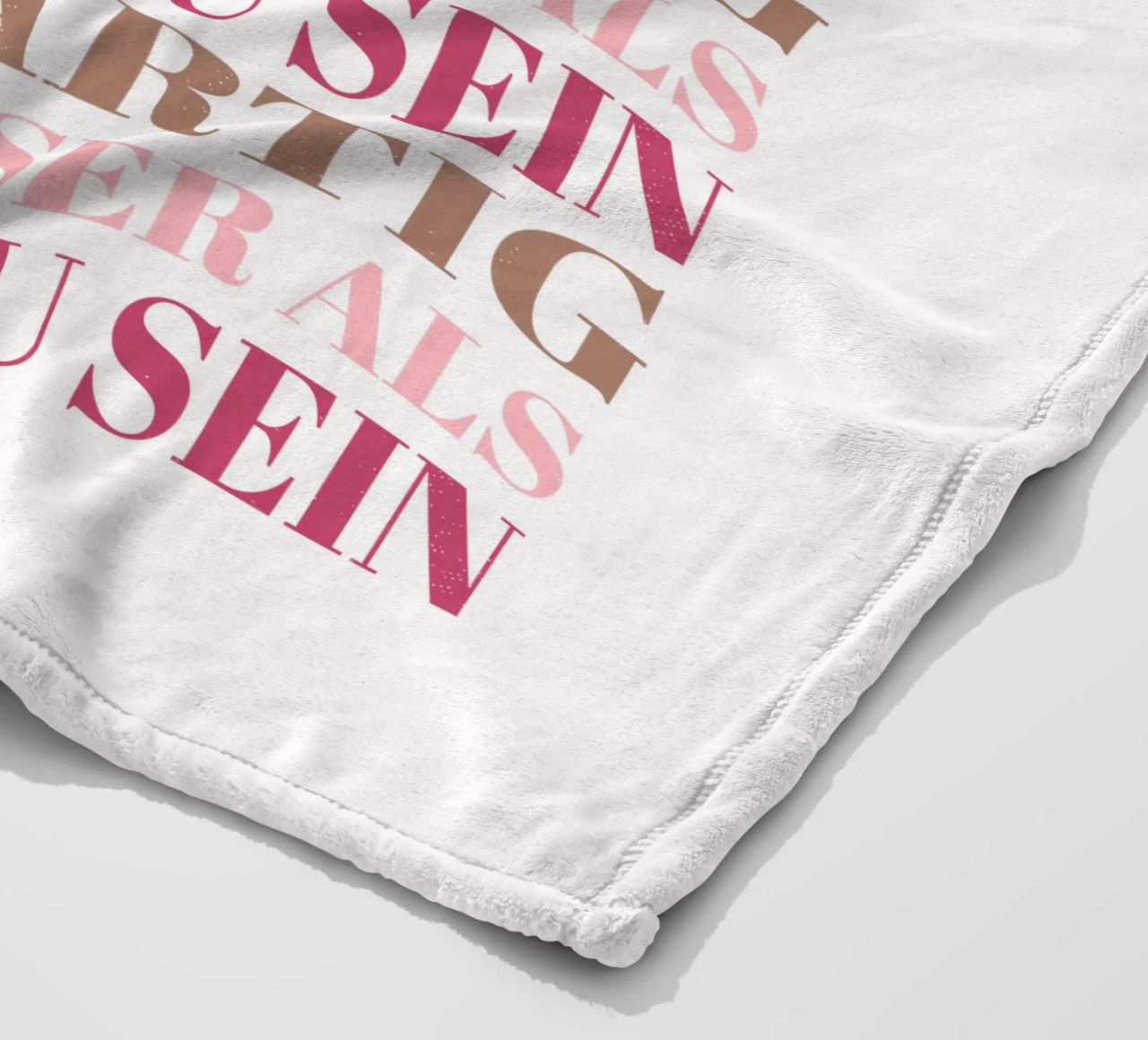 Einzigartig ist viel besser als perfekt zu sein. Motivation. Fleecedecke von CalliLetters