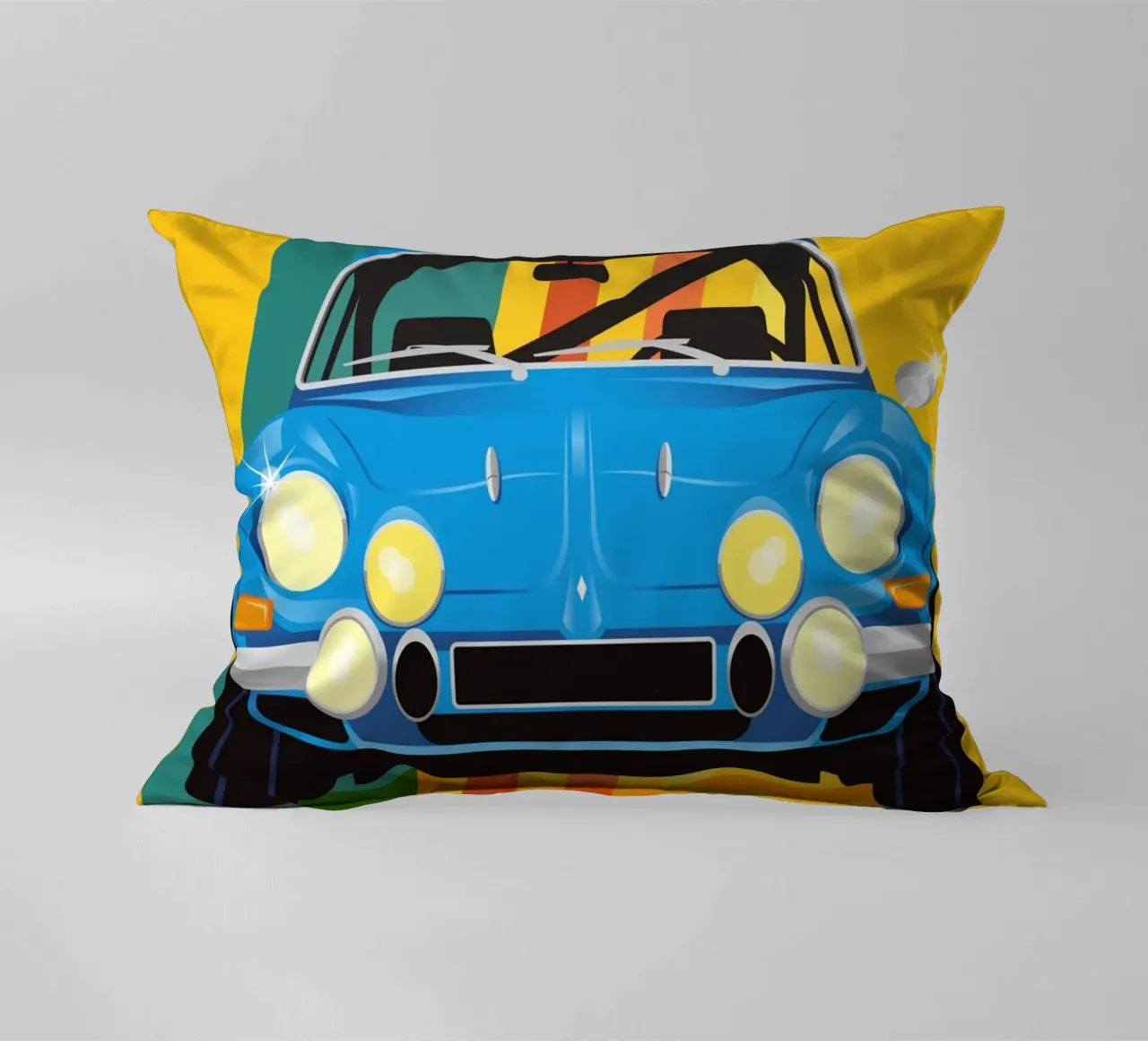 Renault Alpine A110 decorative cushion by Raphaël Delerue