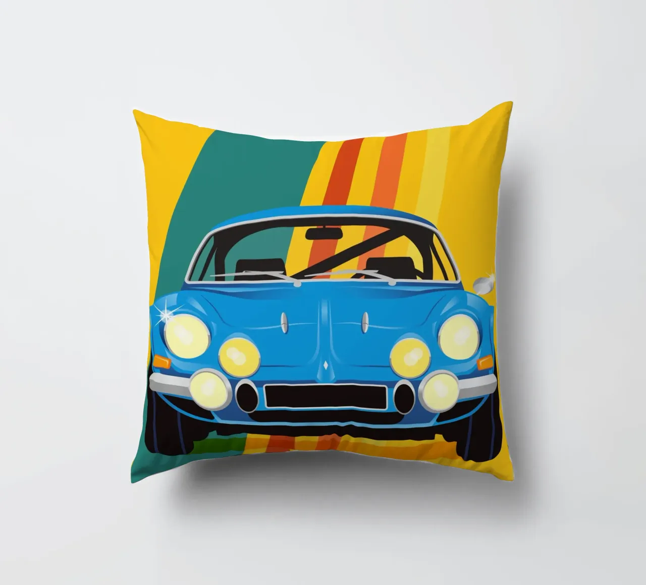 Renault Alpine A110 decorative cushion by Raphaël Delerue