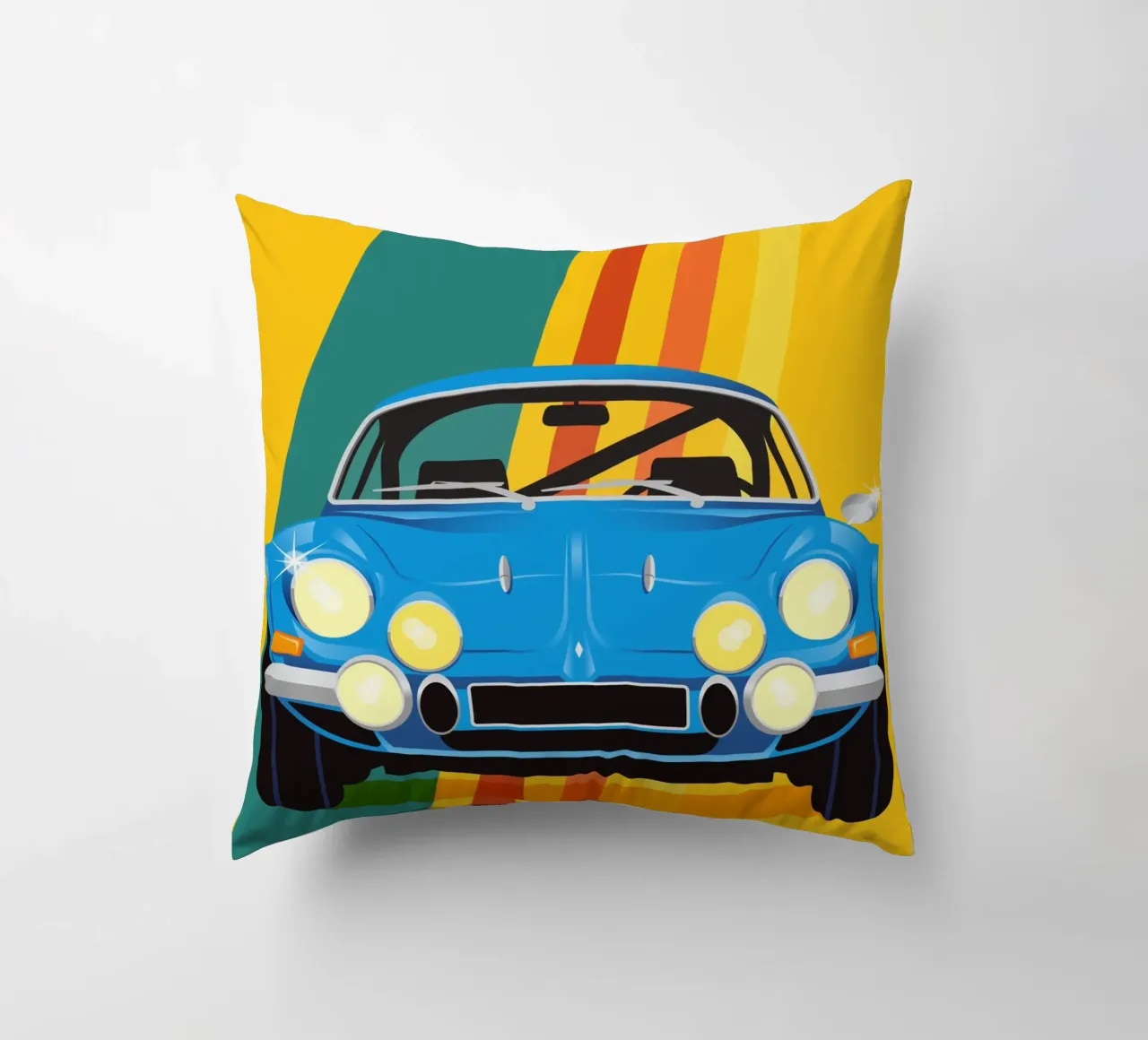 Renault Alpine A110 decorative cushion by Raphaël Delerue