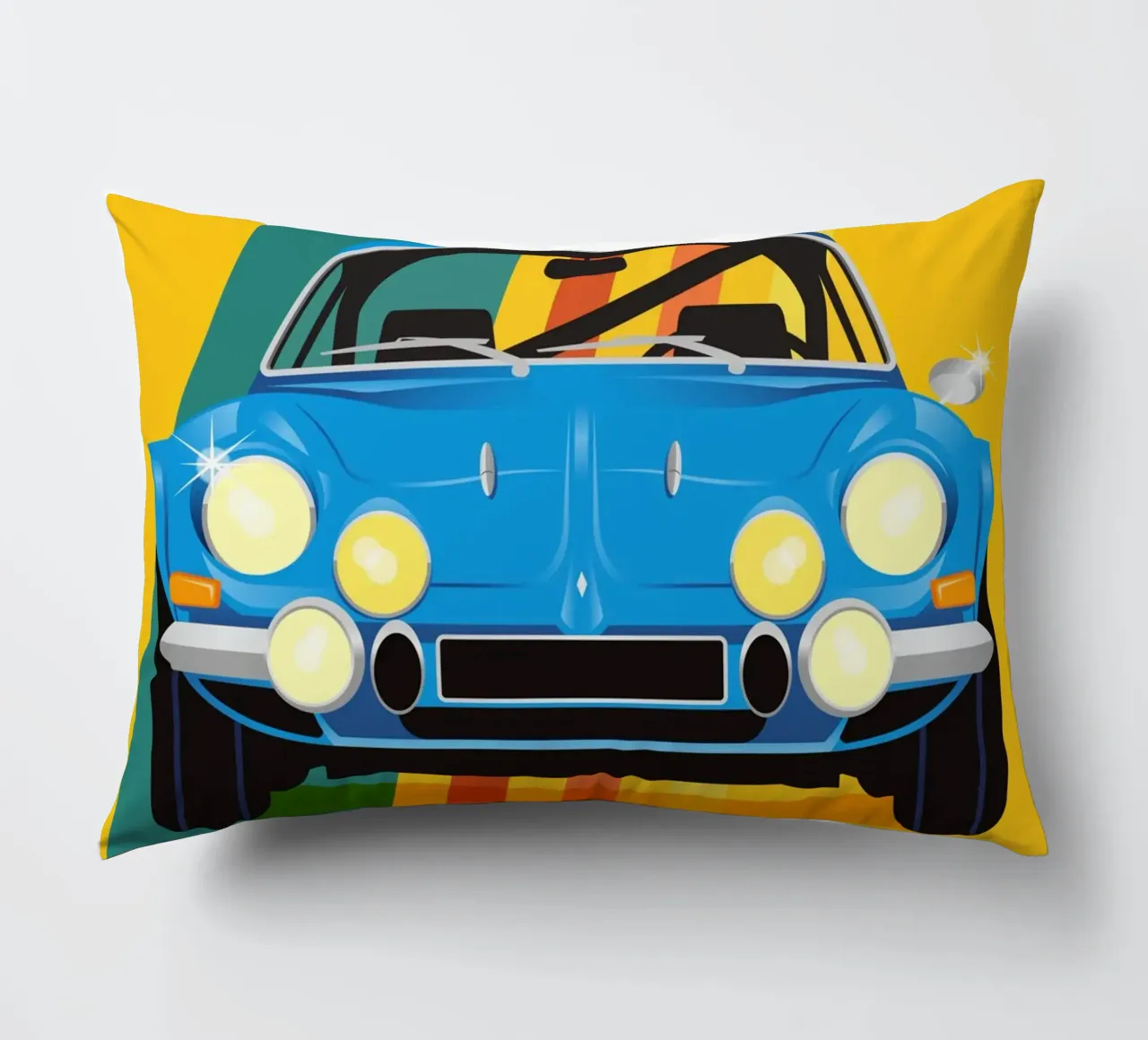 Renault Alpine A110 decorative cushion by Raphaël Delerue