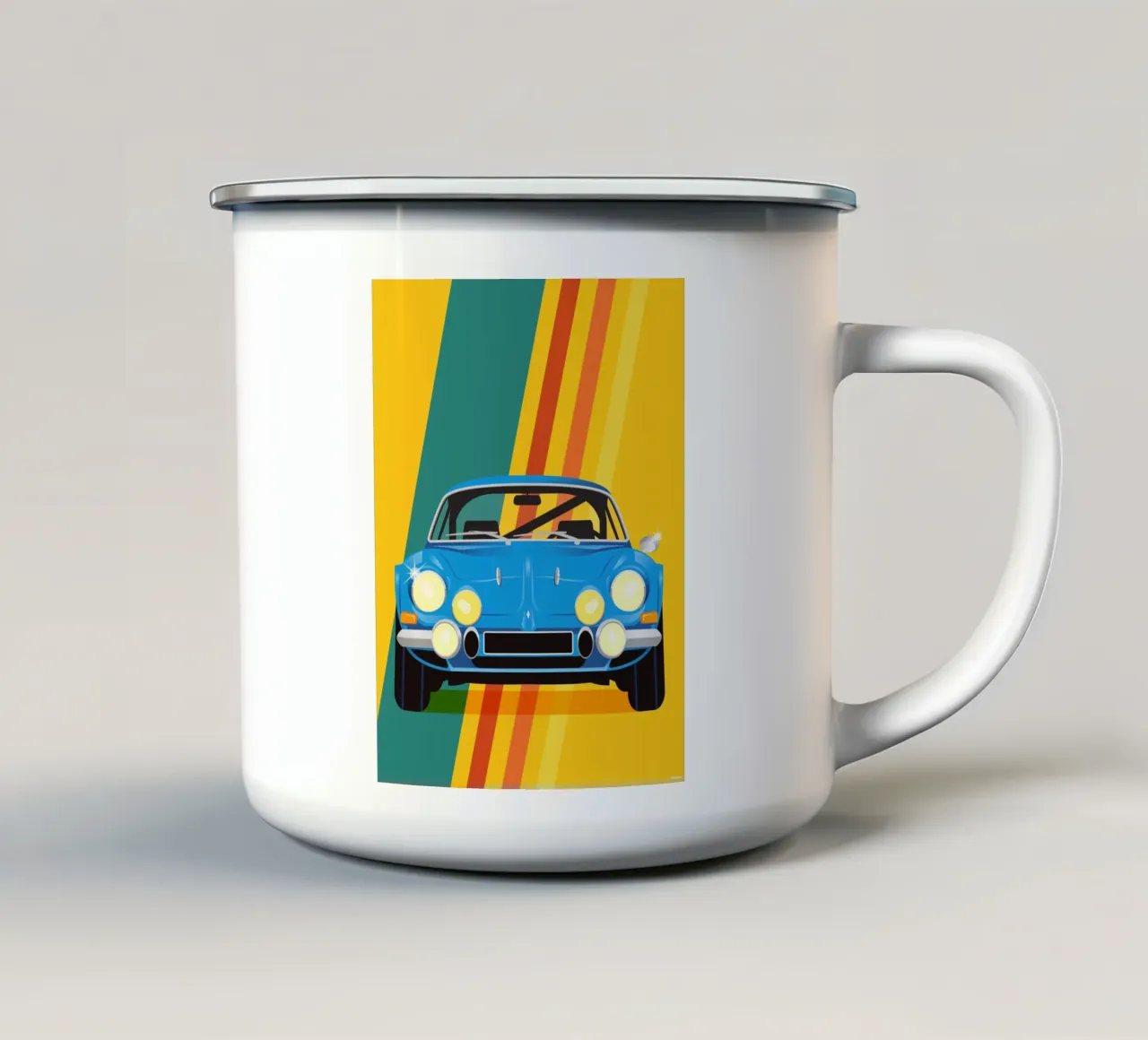 Renault Alpine A110 tazza in smalto da Raphaël Delerue