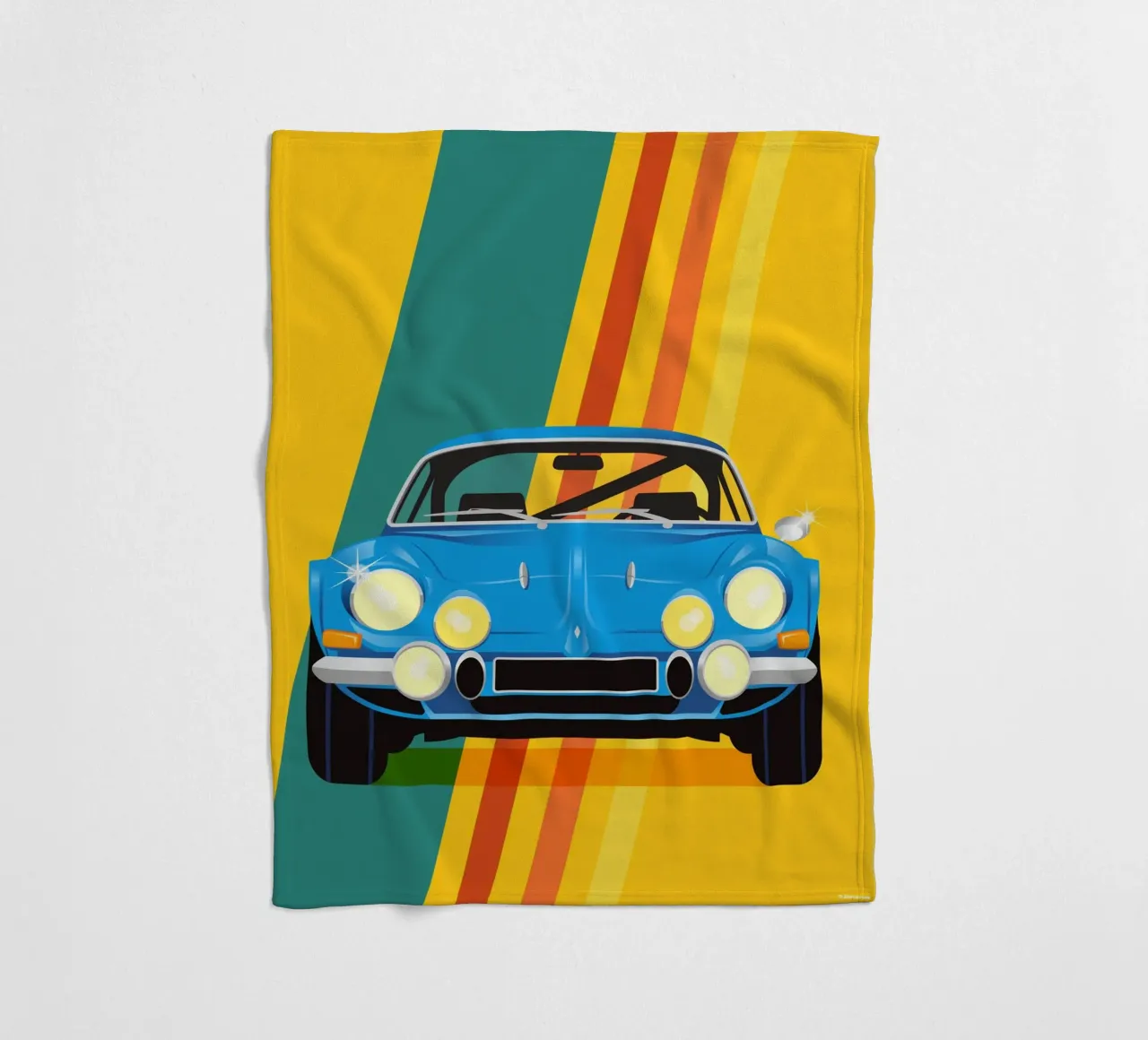 Renault Alpine A110 fleece blanket by Raphaël Delerue