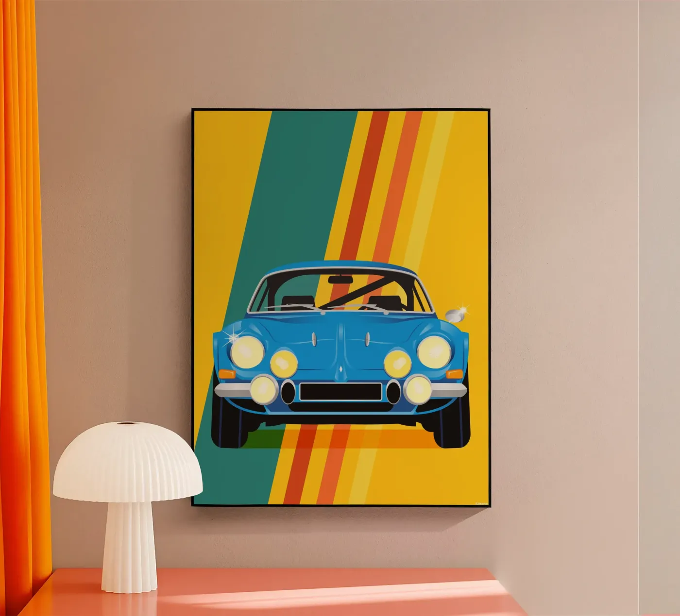 Renault Alpine A110 acryl van Raphaël Delerue