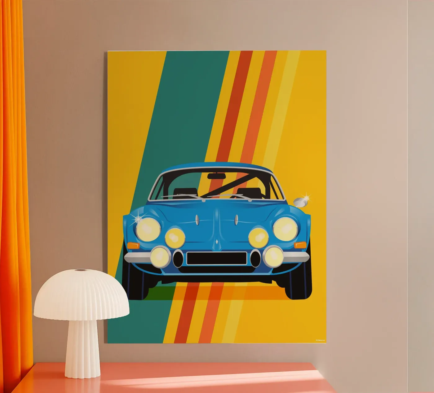 Renault Alpine A110 acryl van Raphaël Delerue