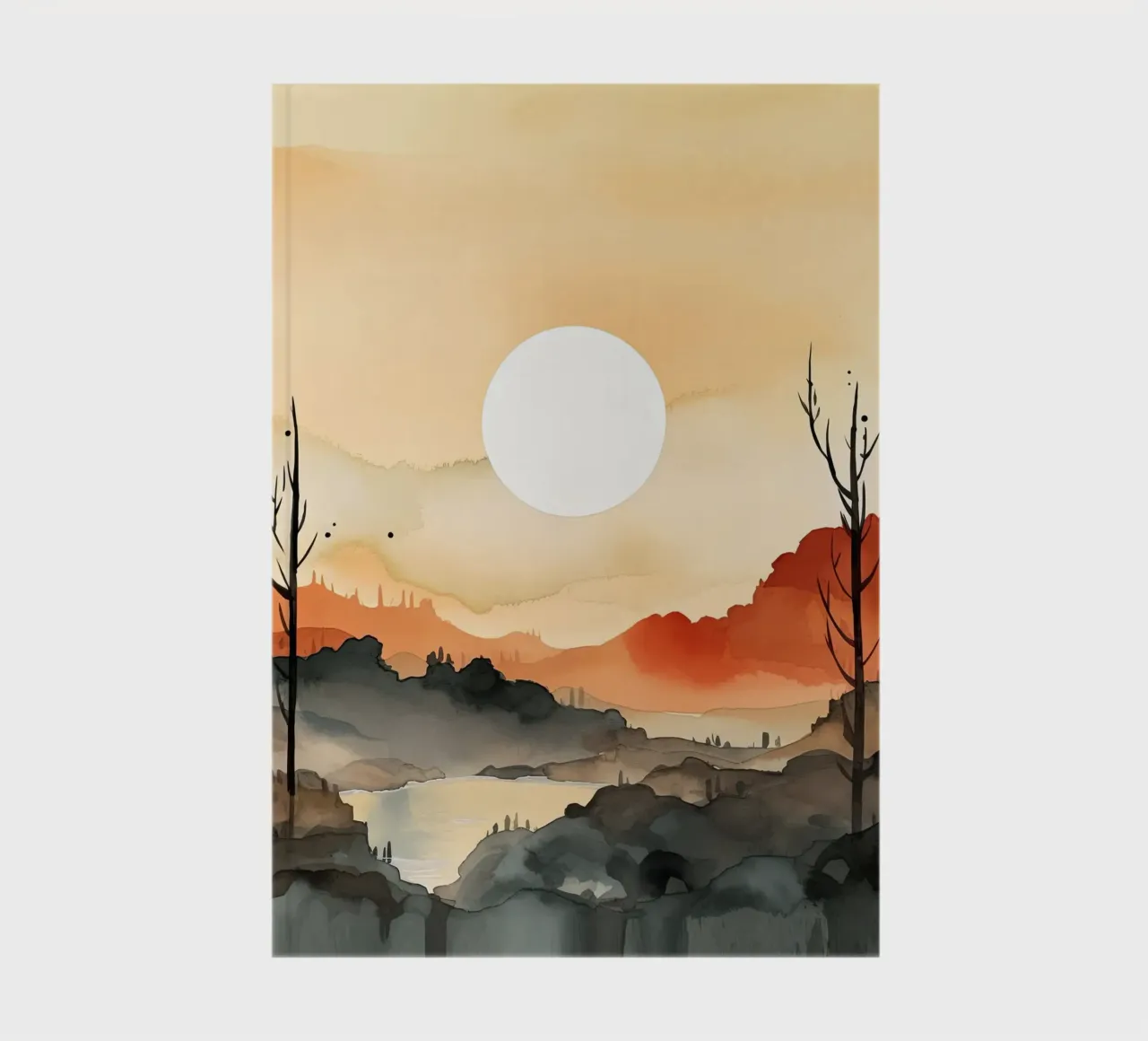 Sunset Between Valleys notebook by DaarbyN