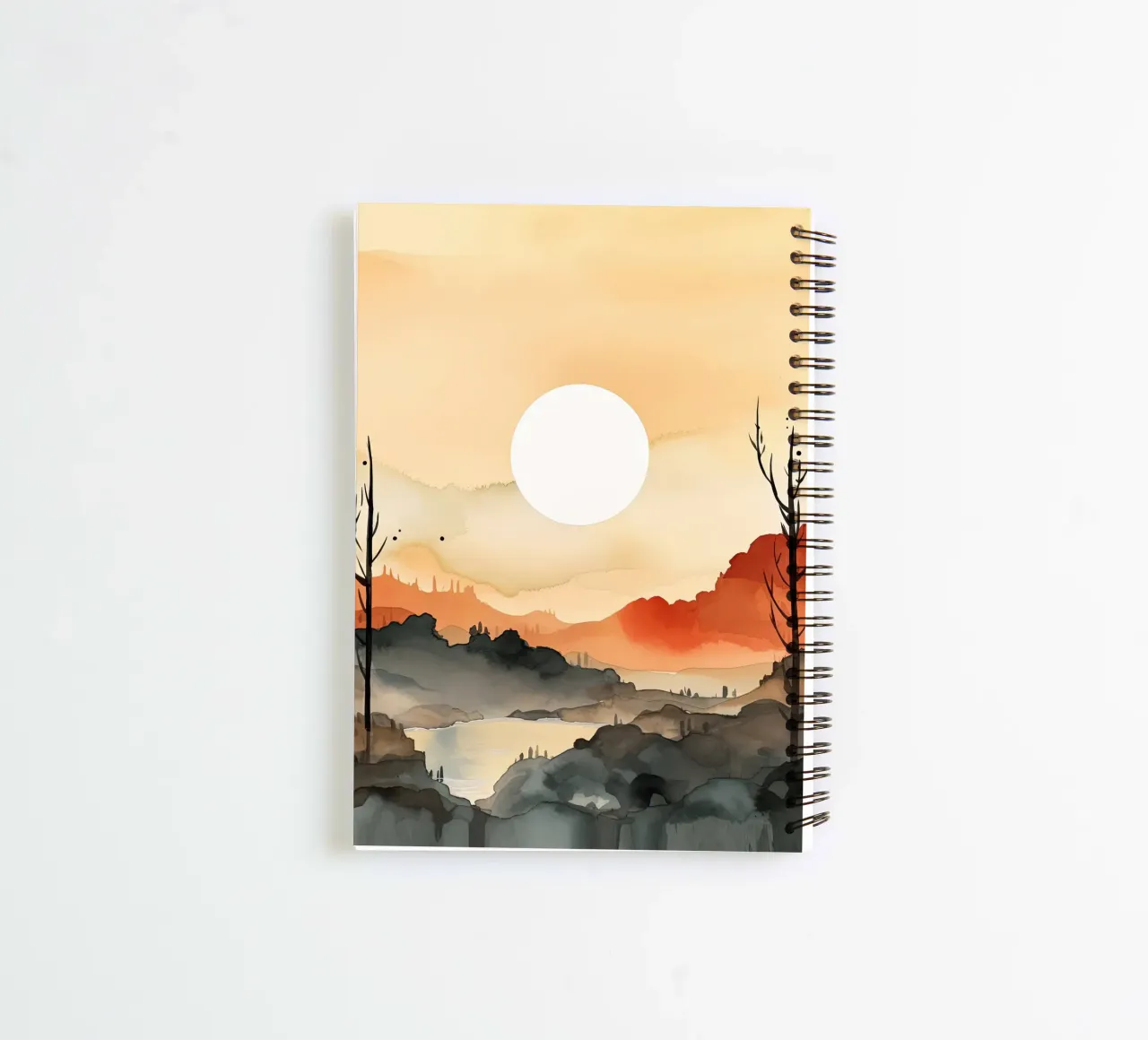 Sunset Between Valleys spiral notebook by DaarbyN