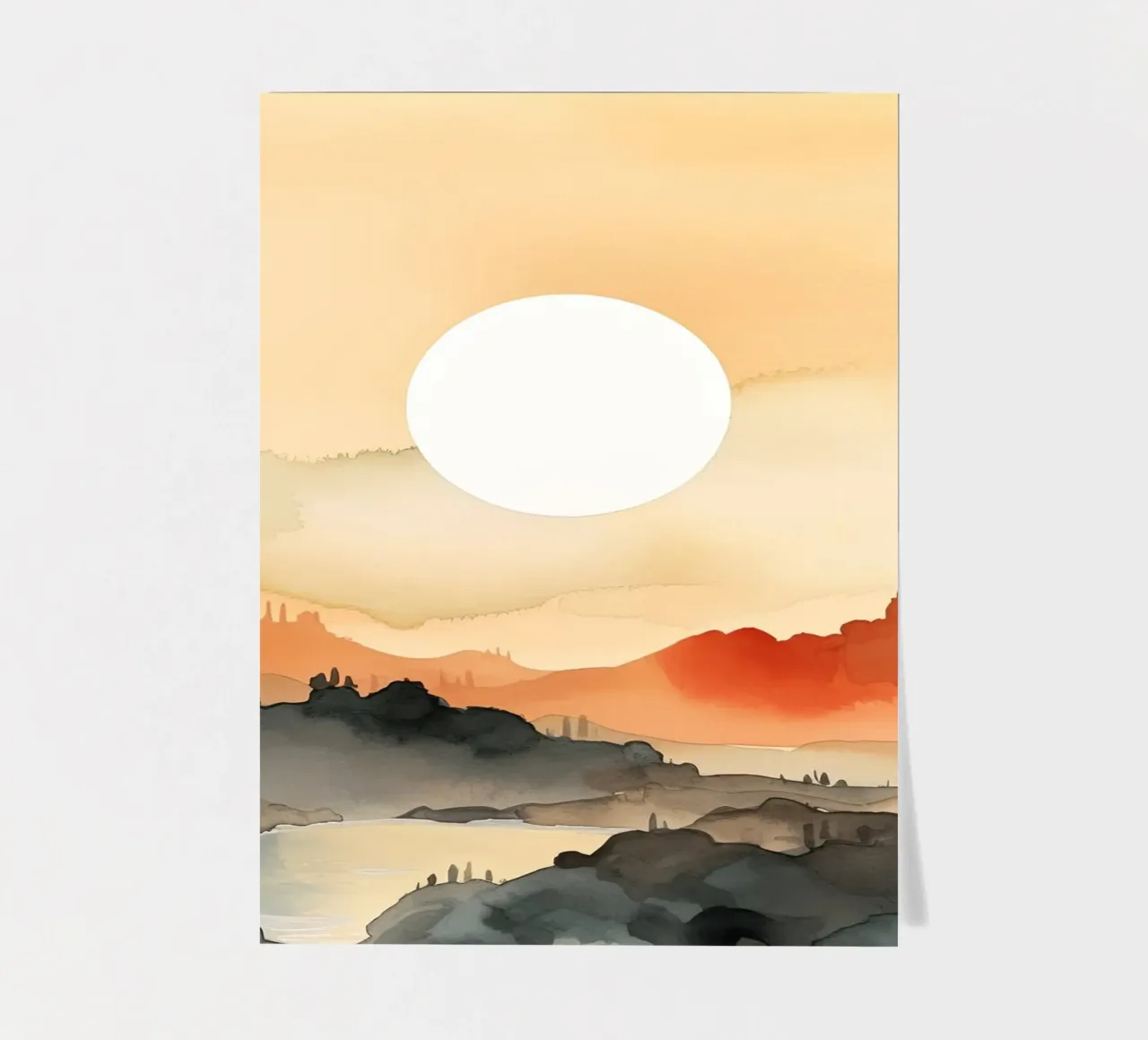 Sunset Between Valleys sticker sheet by DaarbyN