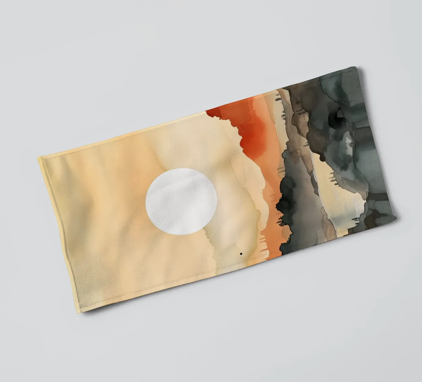 Sunset Between Valleys towel by DaarbyN