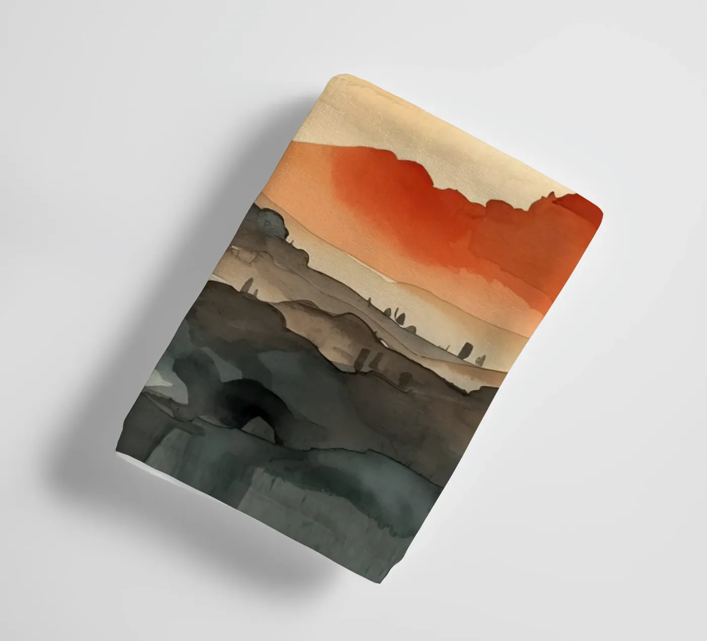 Sunset Between Valleys towel by DaarbyN