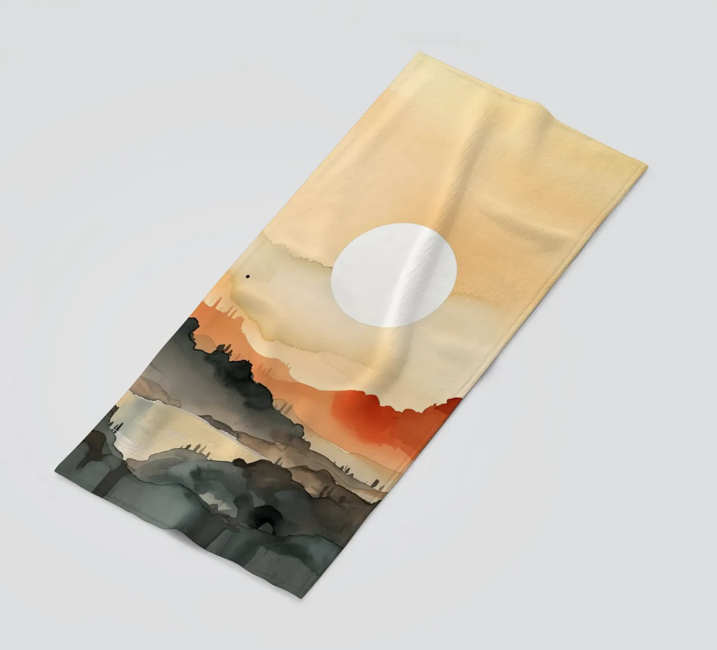 Zonsondergang tussen de dalen strandhanddoek van DaarbyN