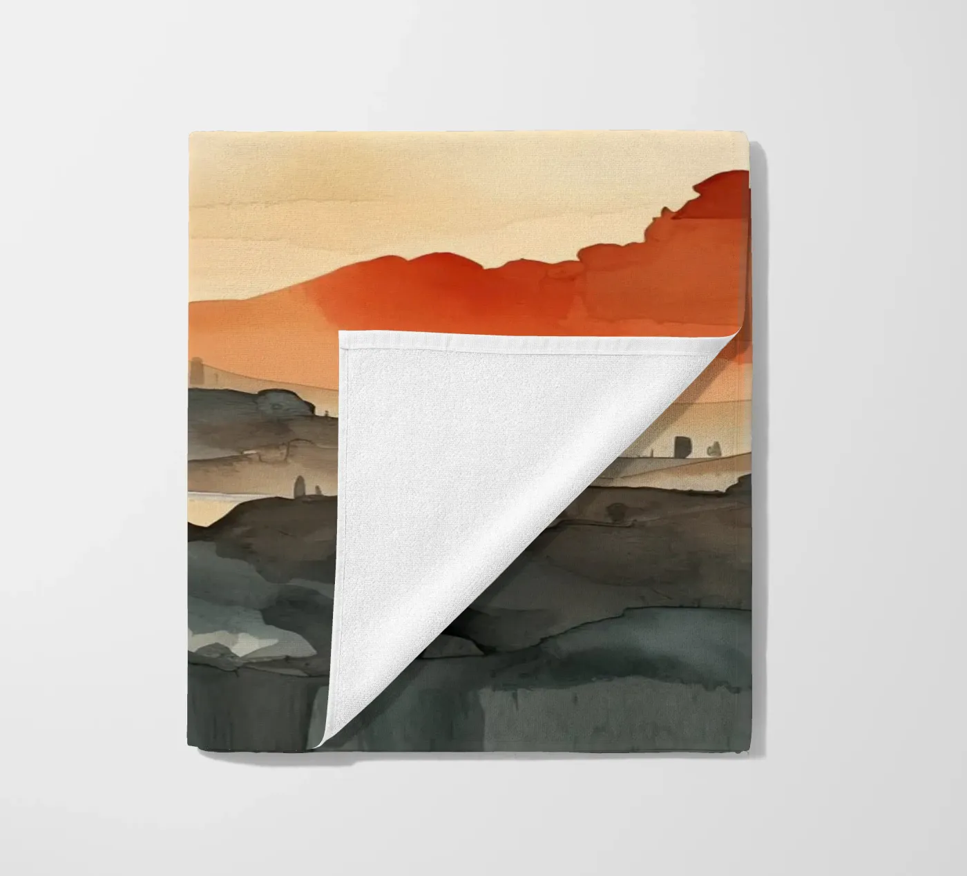 Zonsondergang tussen de dalen strandhanddoek van DaarbyN