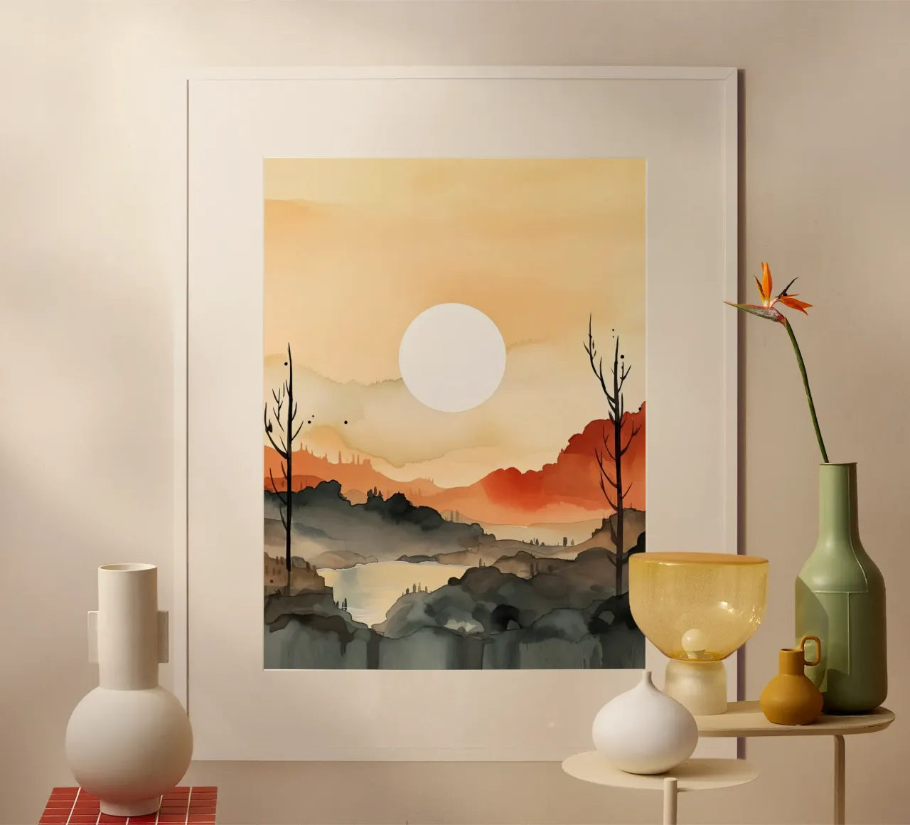 Sunset Between Valleys poster by DaarbyN