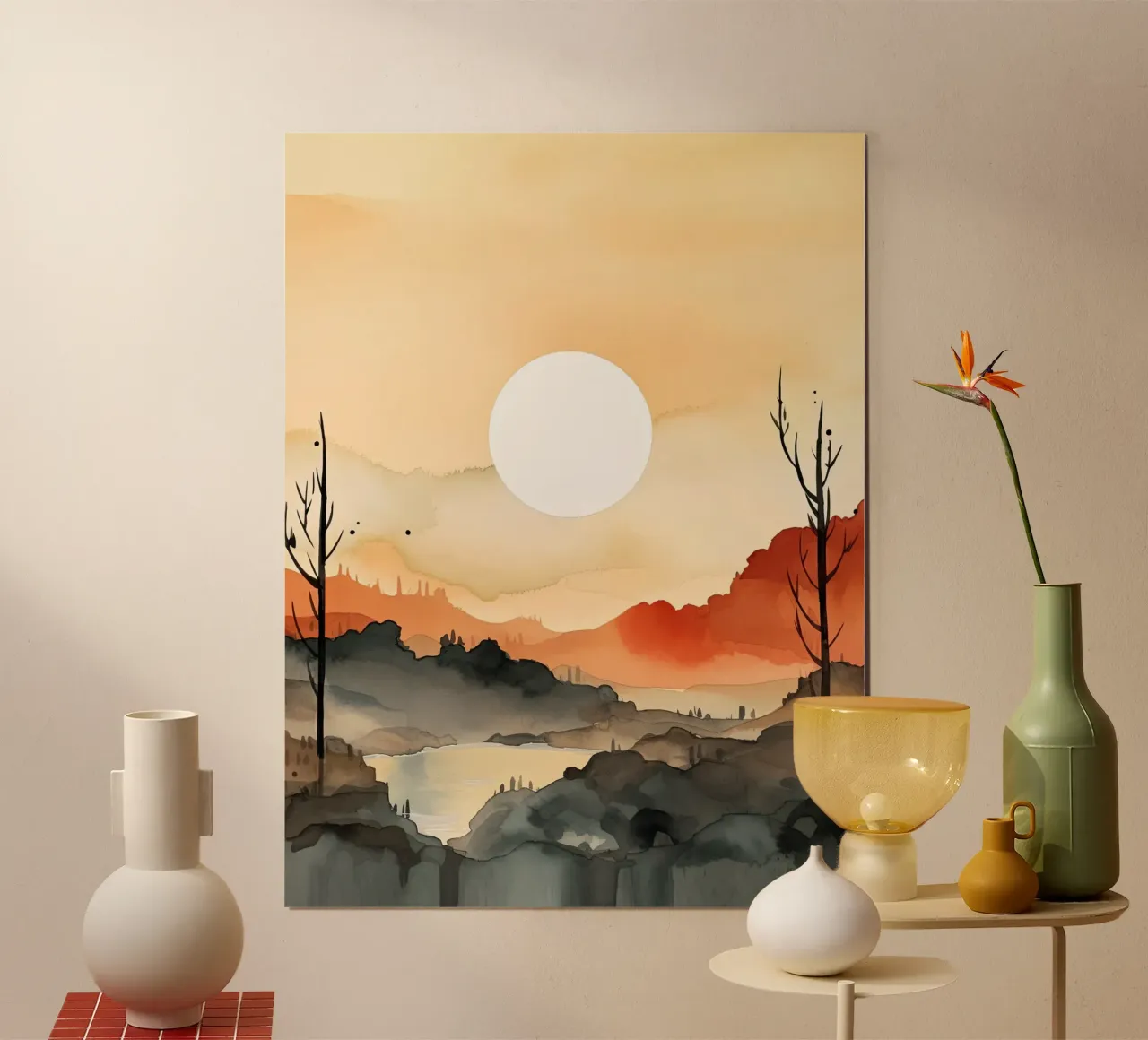 Sunset Between Valleys poster by DaarbyN