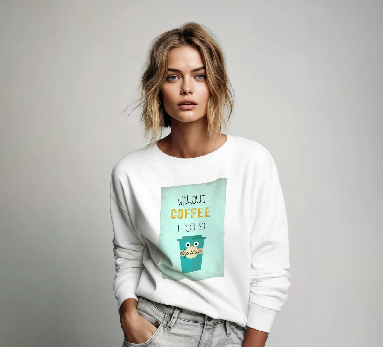 Depresso sweatshirt van Monika Strigel