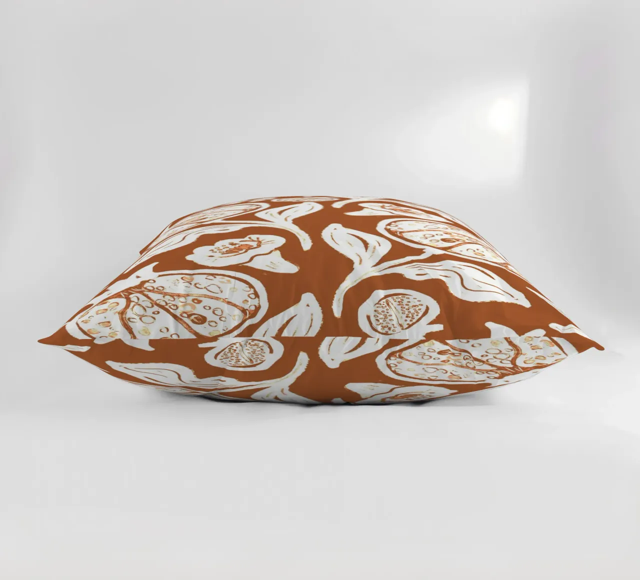 Brown Pomegranates Pattern cuscino da anisillustration