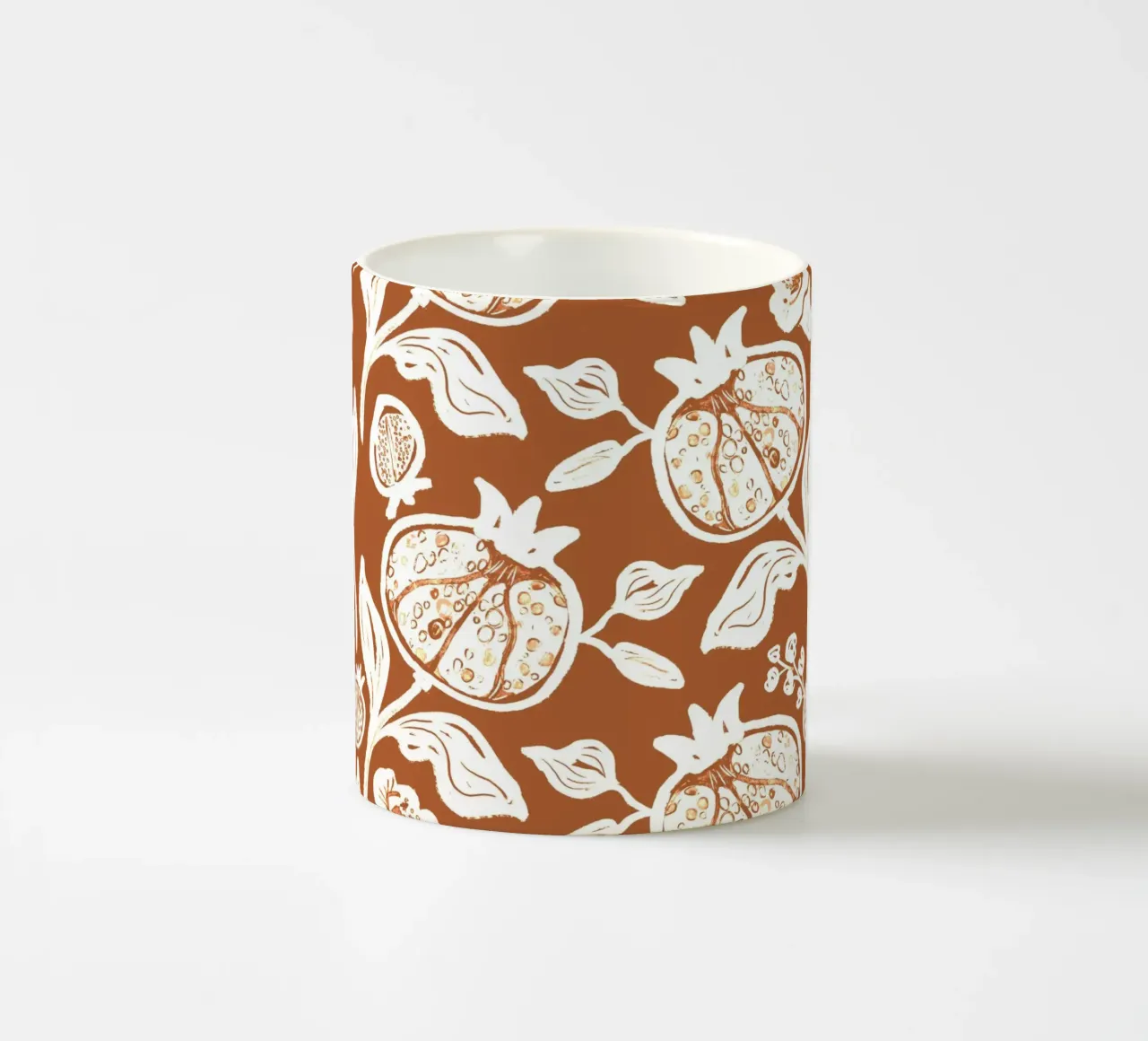Brown Pomegranates Pattern tazza in ceramica da anisillustration