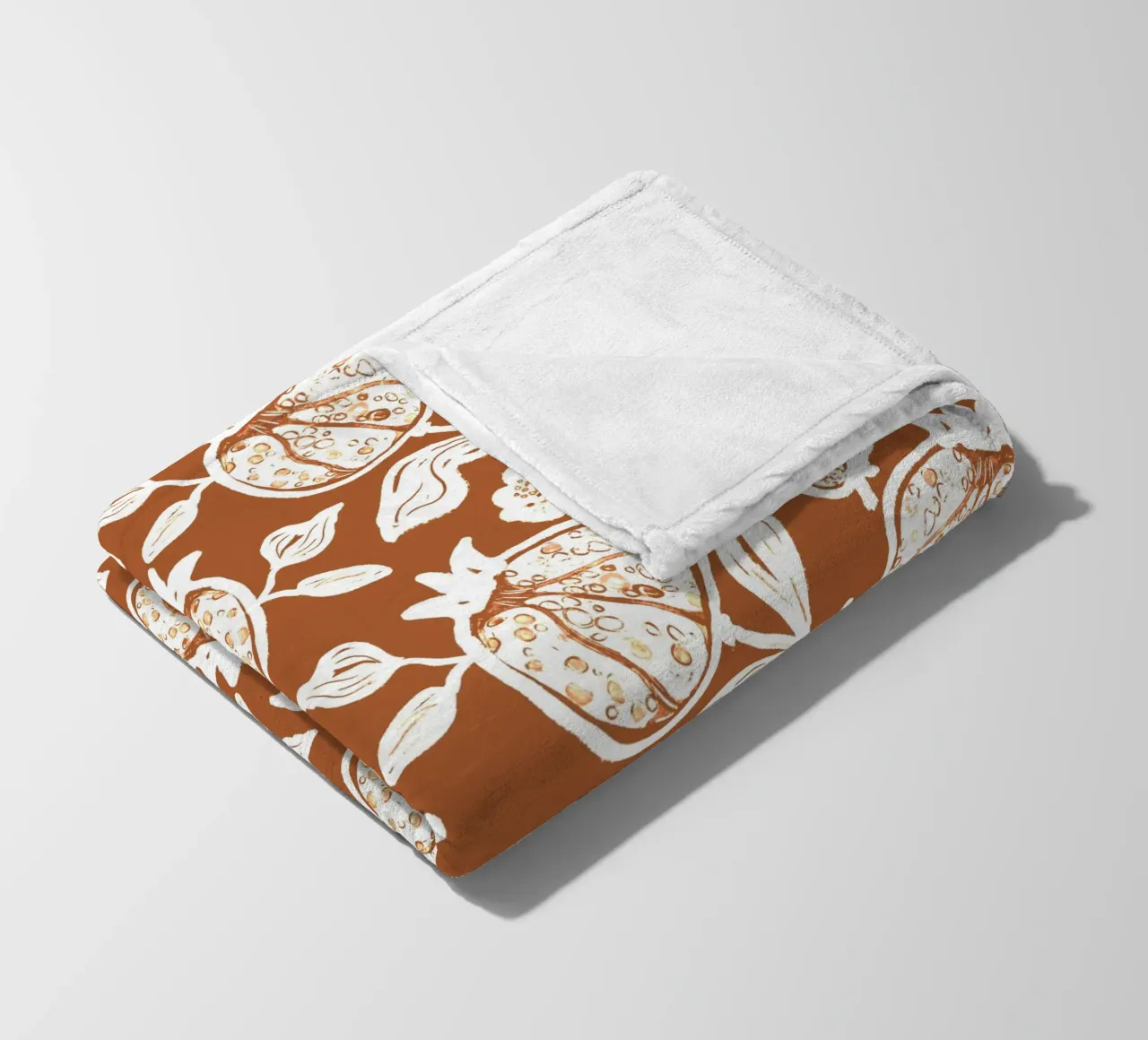 Brown Pomegranates Pattern coperta in pile da anisillustration