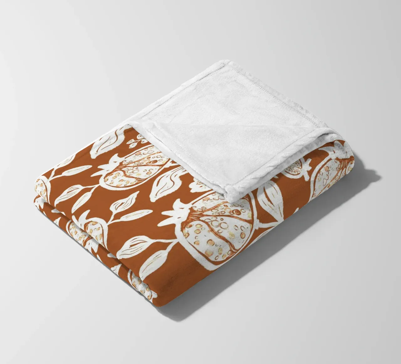 Brown Pomegranates Pattern coperta in pile da anisillustration