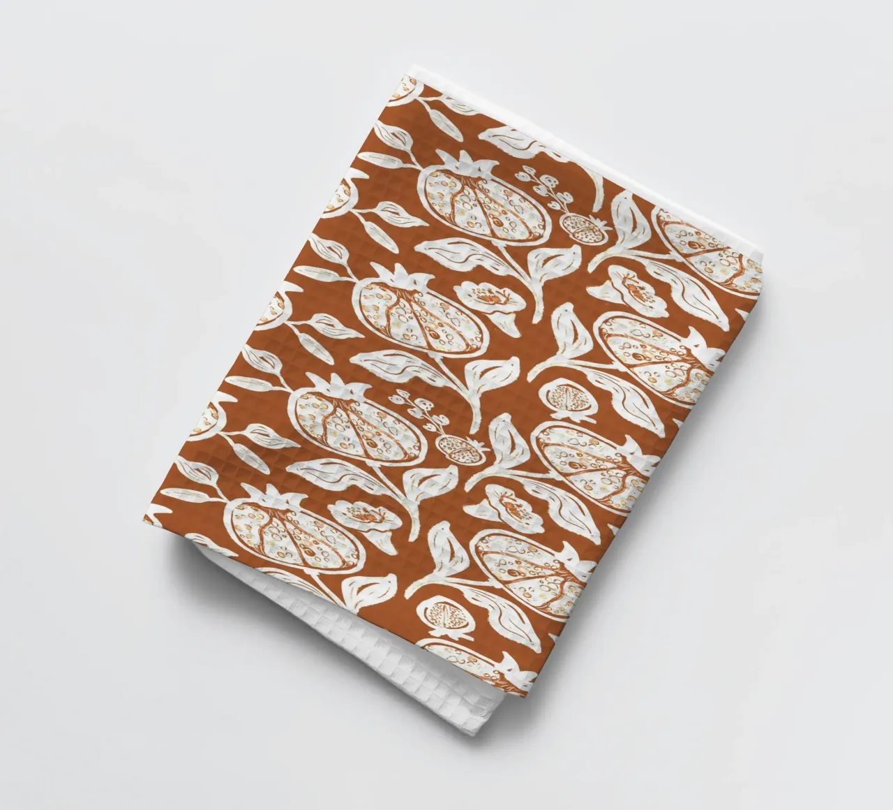 Brown Pomegranates Pattern canovaccio da cucina da anisillustration