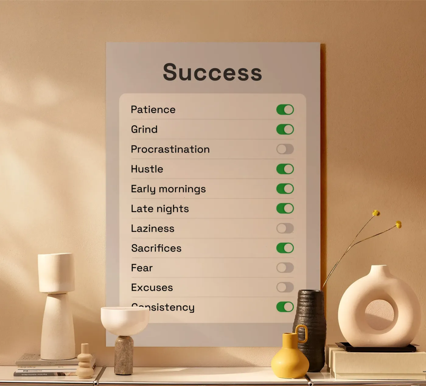 Success Settings plexiglas de nabakumov