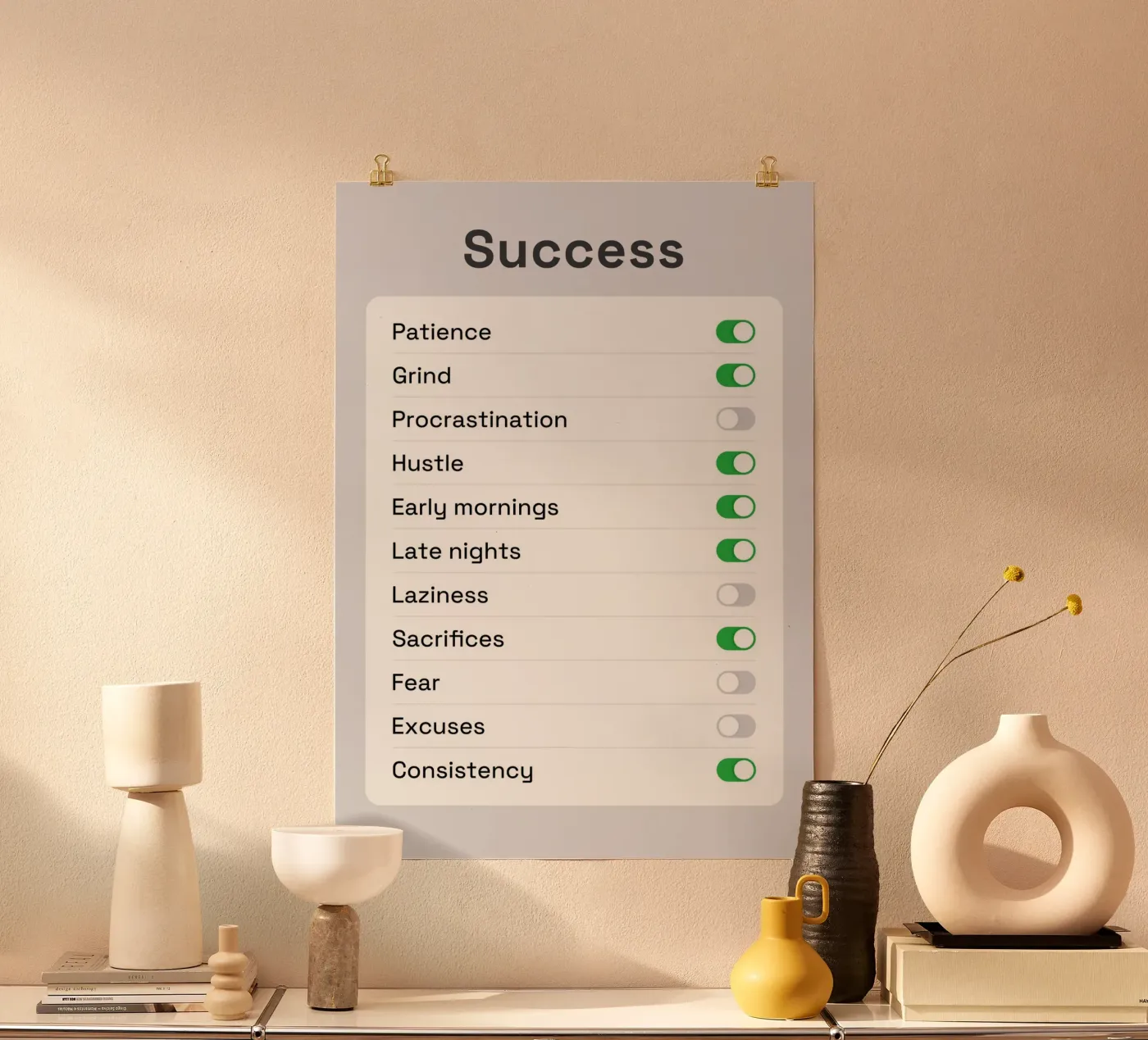 Success Settings poster by nabakumov