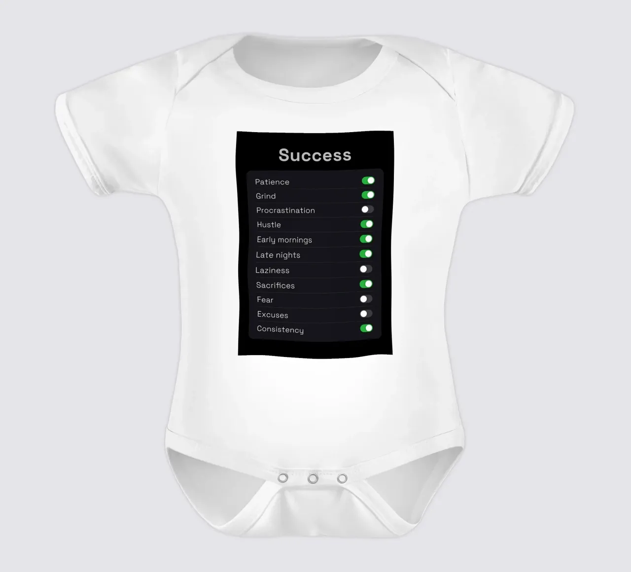 Success Settings body neonato maniche corte da nabakumov