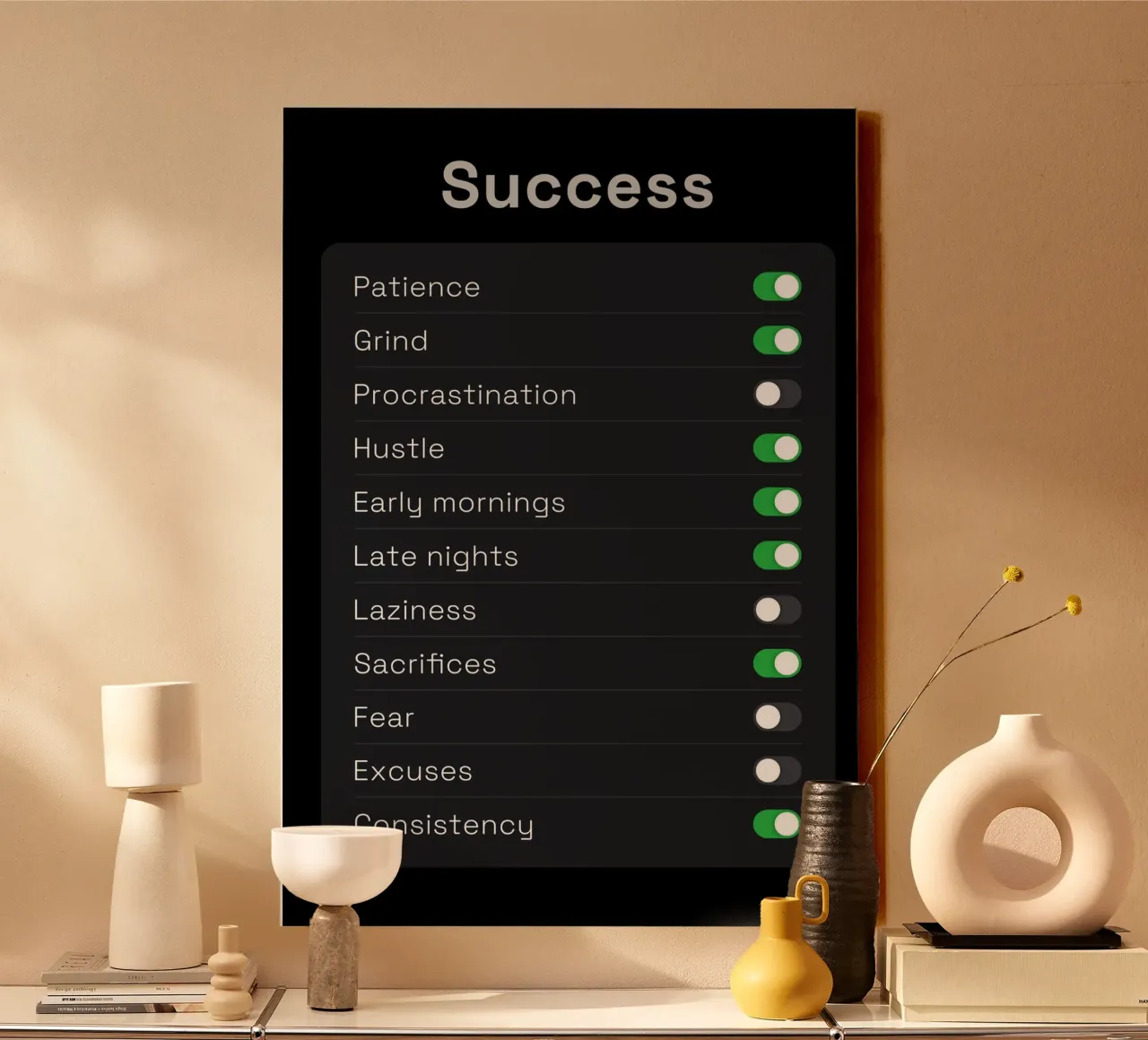 Success Settings canvas by nabakumov