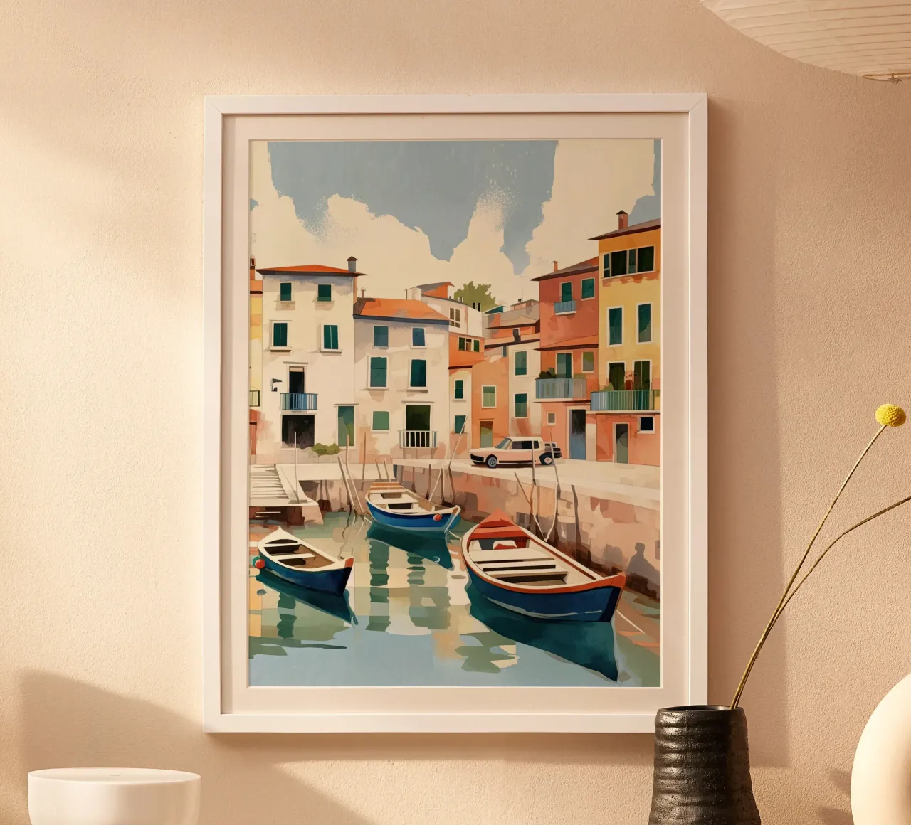 In riva al mare poster con telaio in plastica da DaarbyN