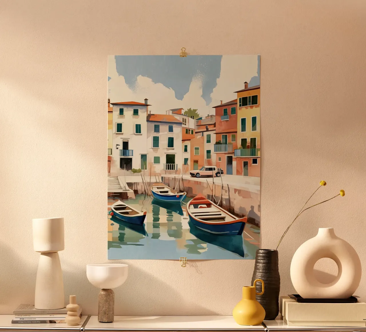 In riva al mare poster con telaio in plastica da DaarbyN