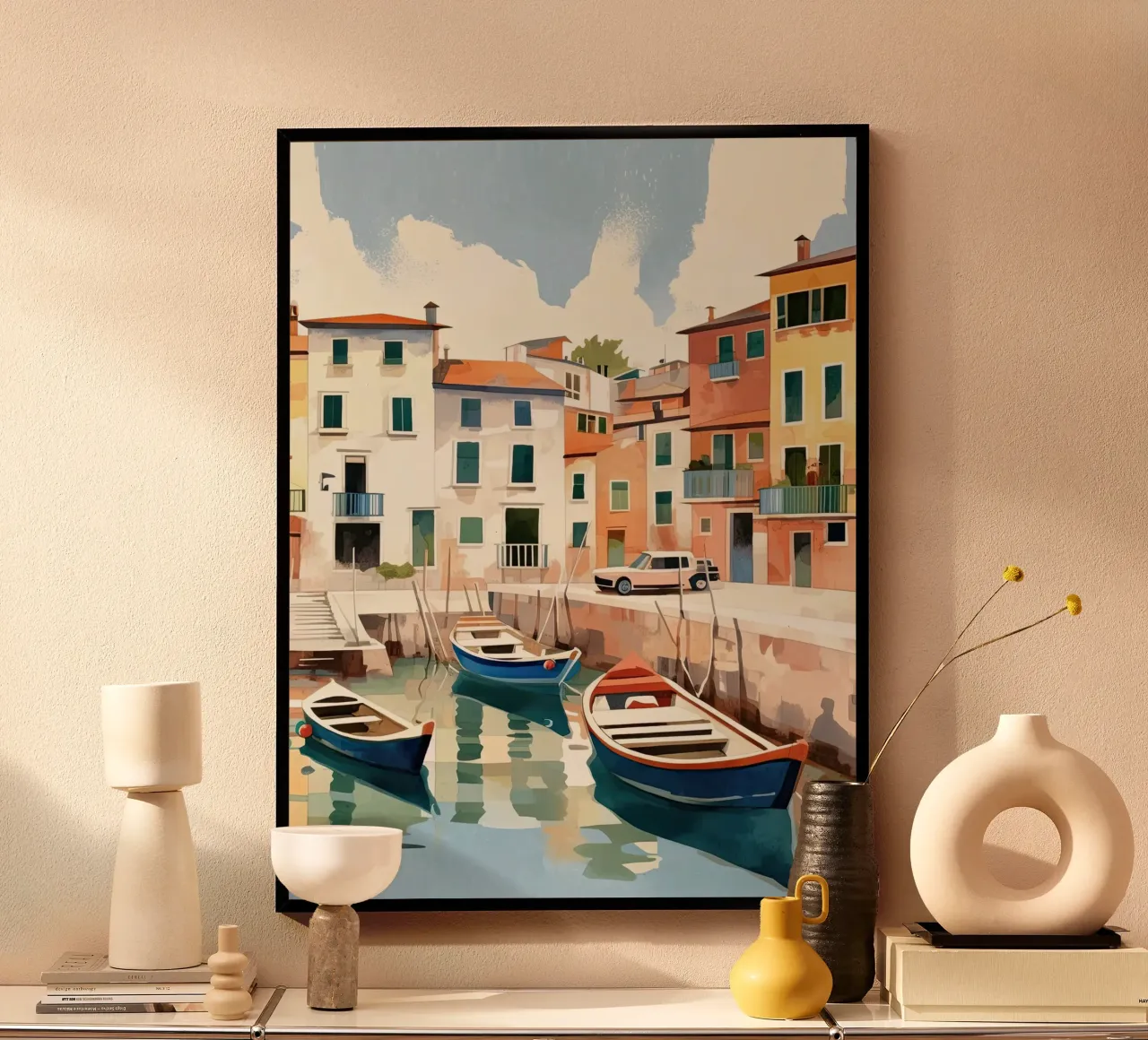 In riva al mare poster con telaio in plastica da DaarbyN