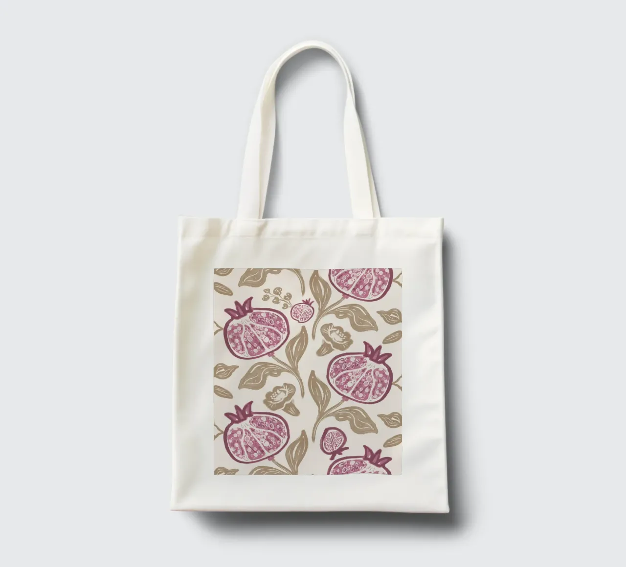 Pink Pomegranates Pattern borsa in juta da anisillustration
