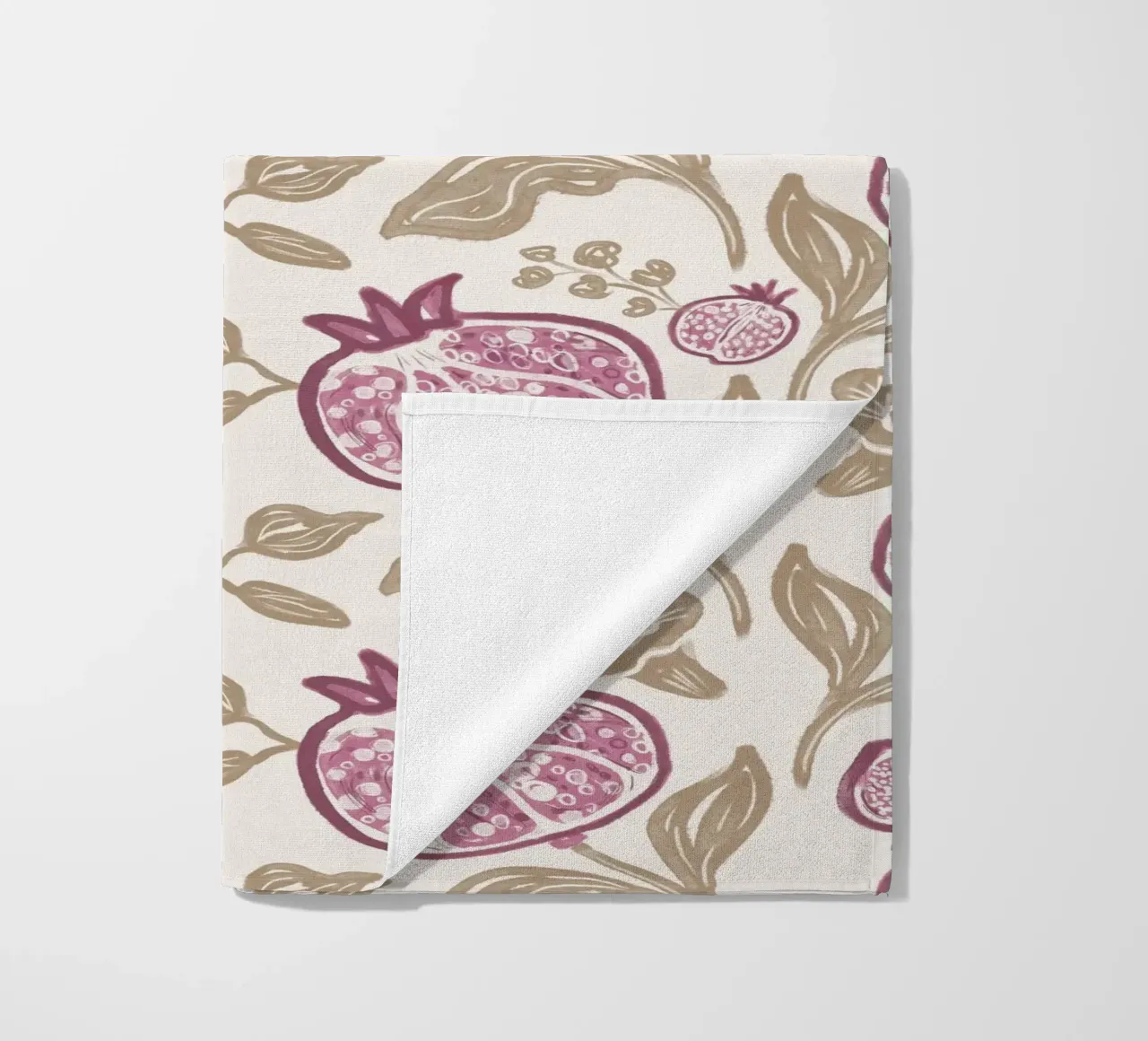 Pink Pomegranates Pattern telo mare da anisillustration