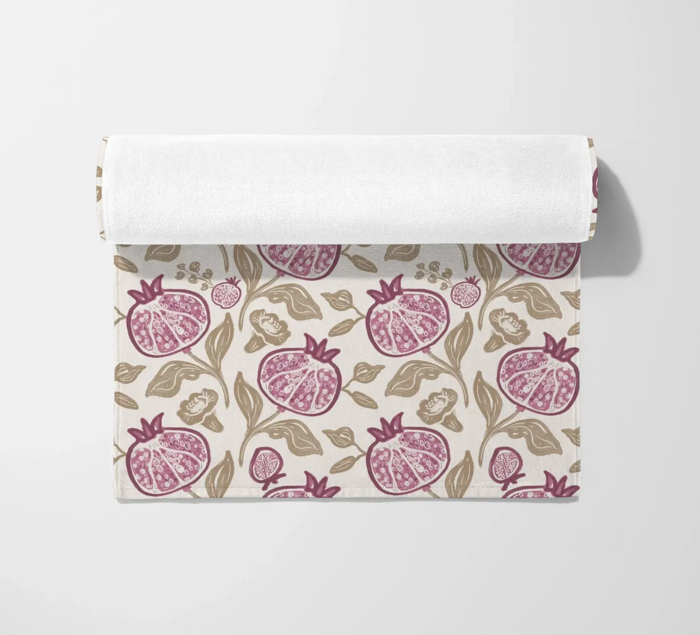 Pink Pomegranates Pattern telo mare da anisillustration
