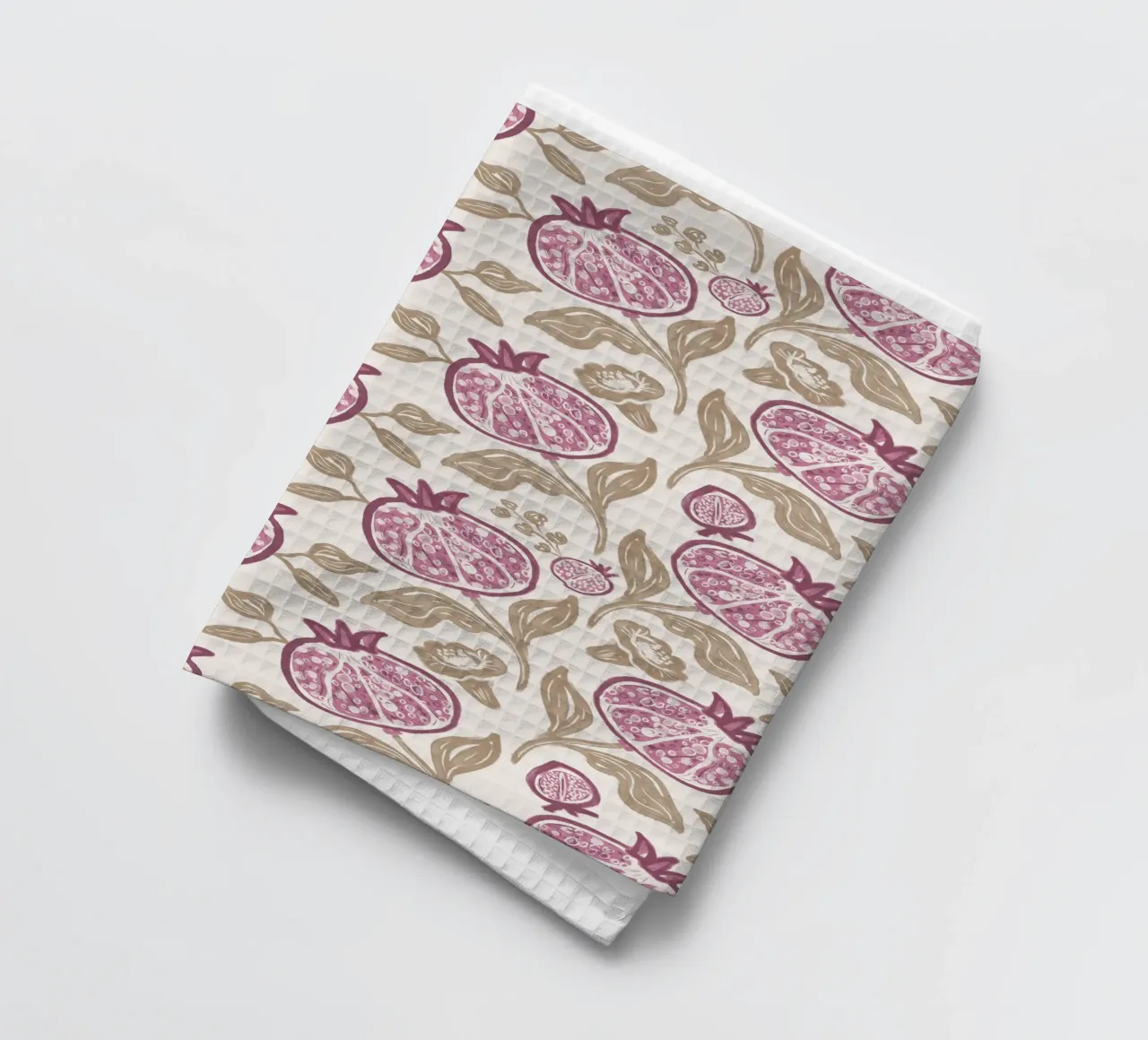 Pink Pomegranates Pattern canovaccio da cucina da anisillustration