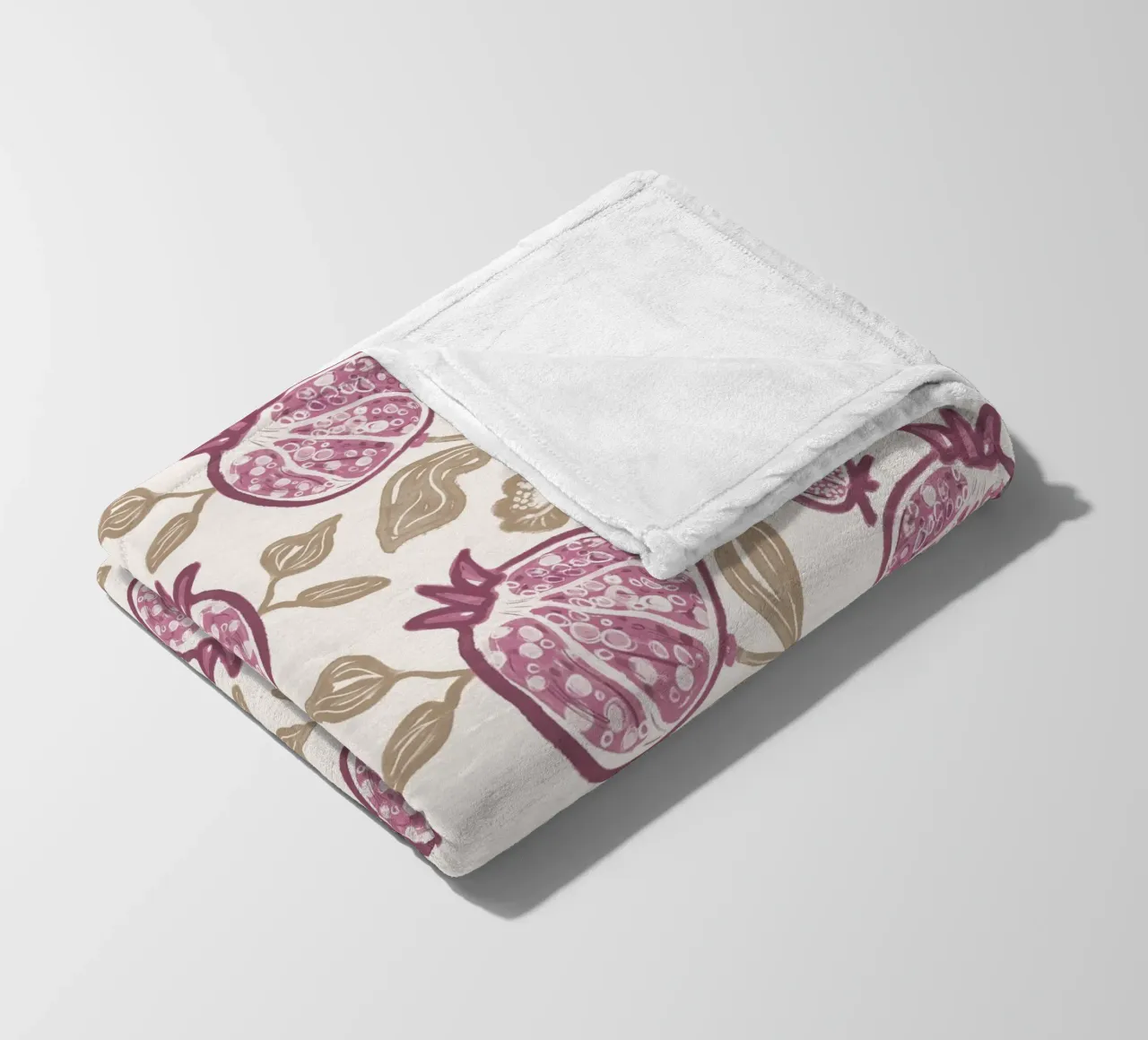 Pink Pomegranates Pattern coperta in pile da anisillustration