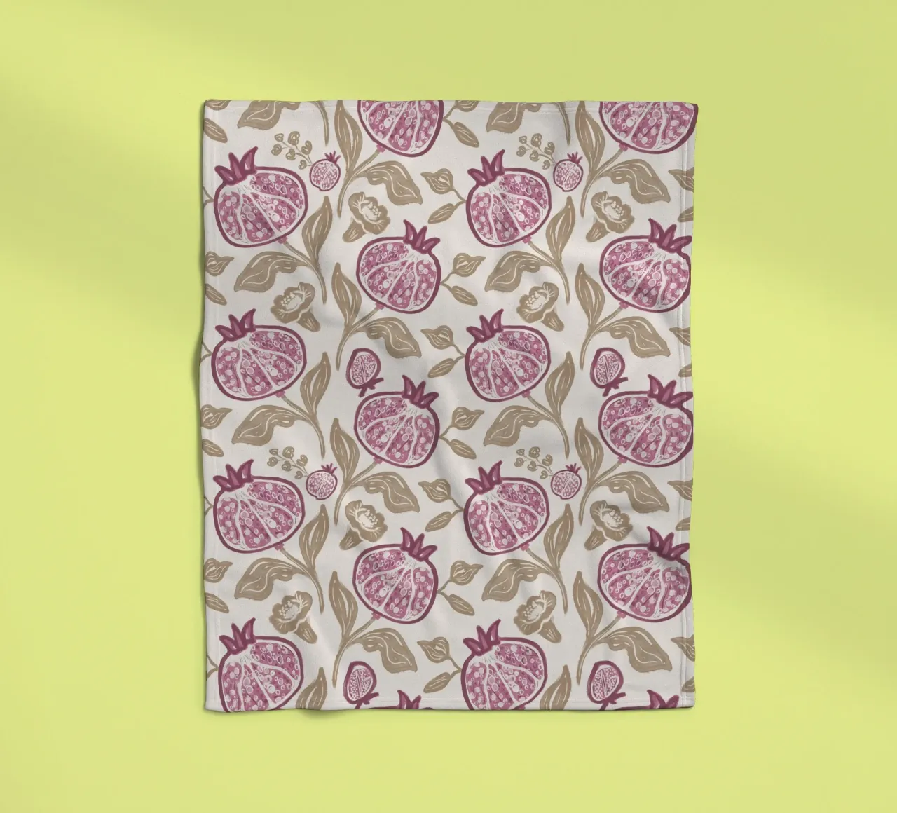 Pink Pomegranates Pattern coperta in pile da anisillustration