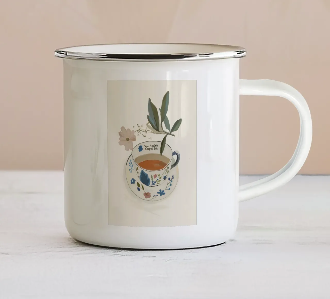 Sei la mia tazza di tè 4 tazza in smalto da ThingDesign