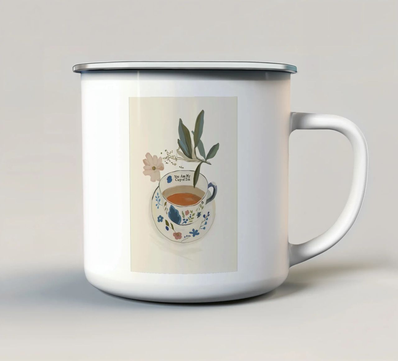 Sei la mia tazza di tè 4 tazza in smalto da ThingDesign