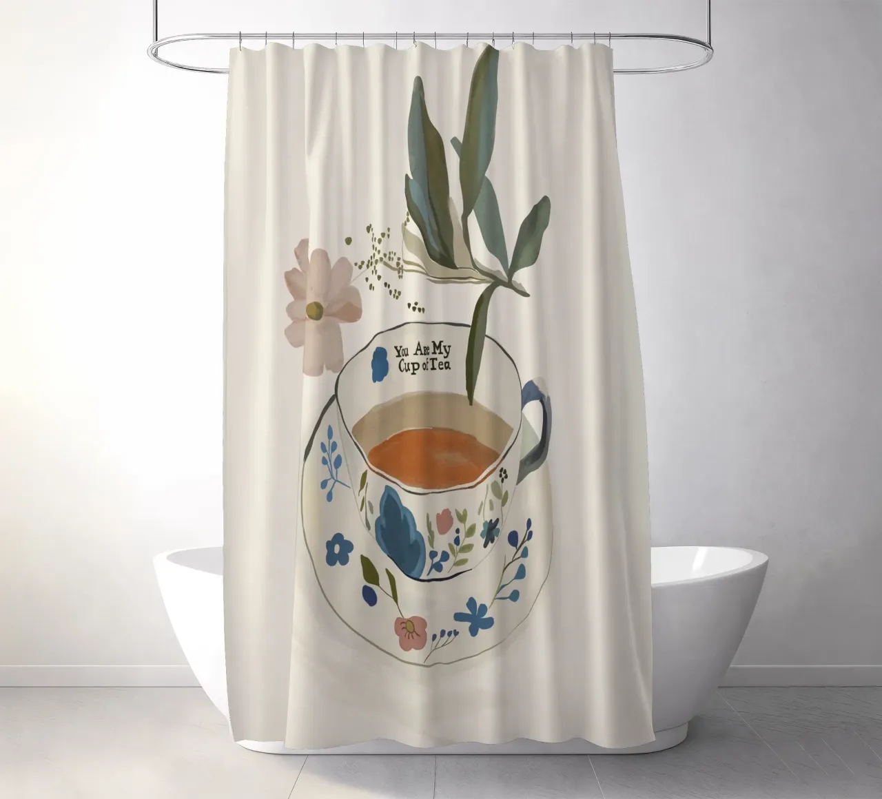 You are My Cup of Tea 4 shower curtain by ThingDesign