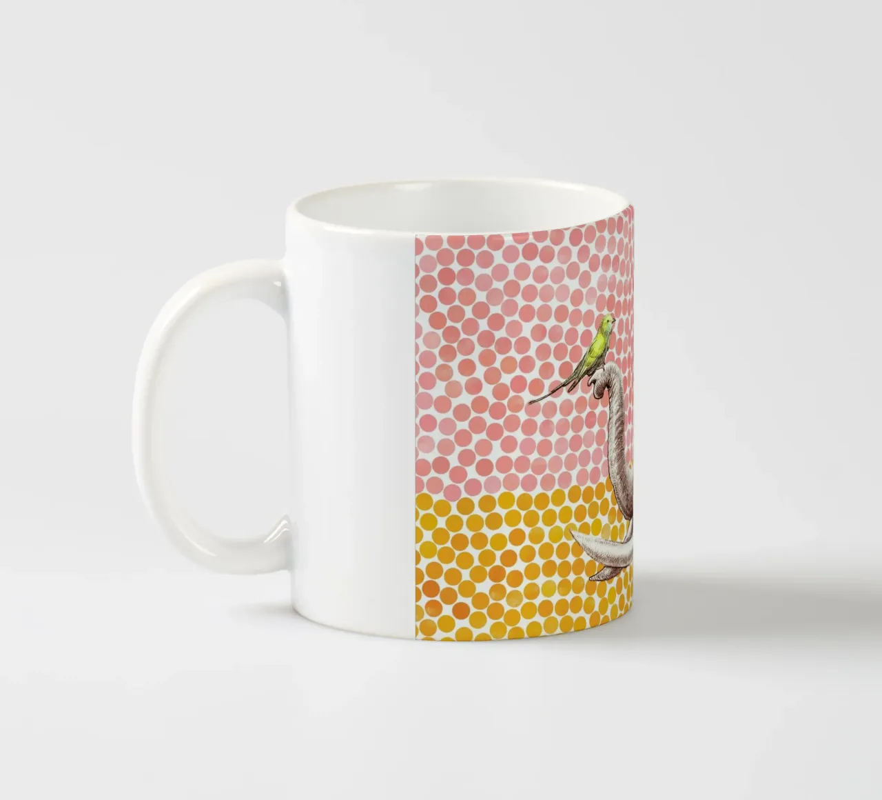 Elephant and Bird tazza in ceramica da Eric Fan