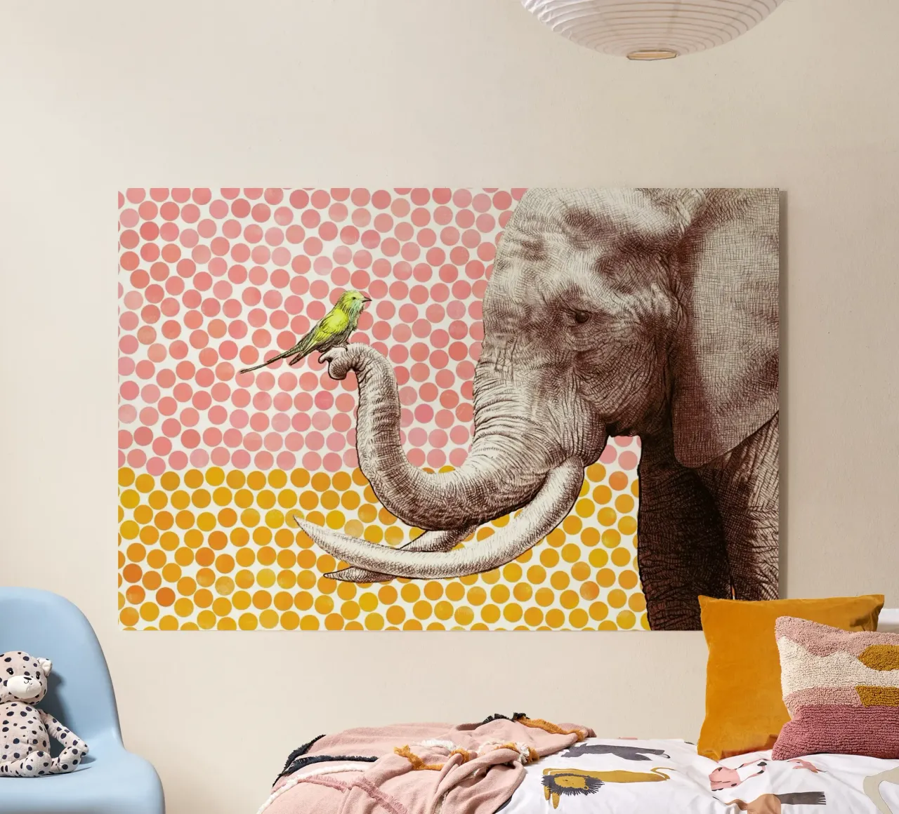 Elephant and Bird plexiglass da Eric Fan